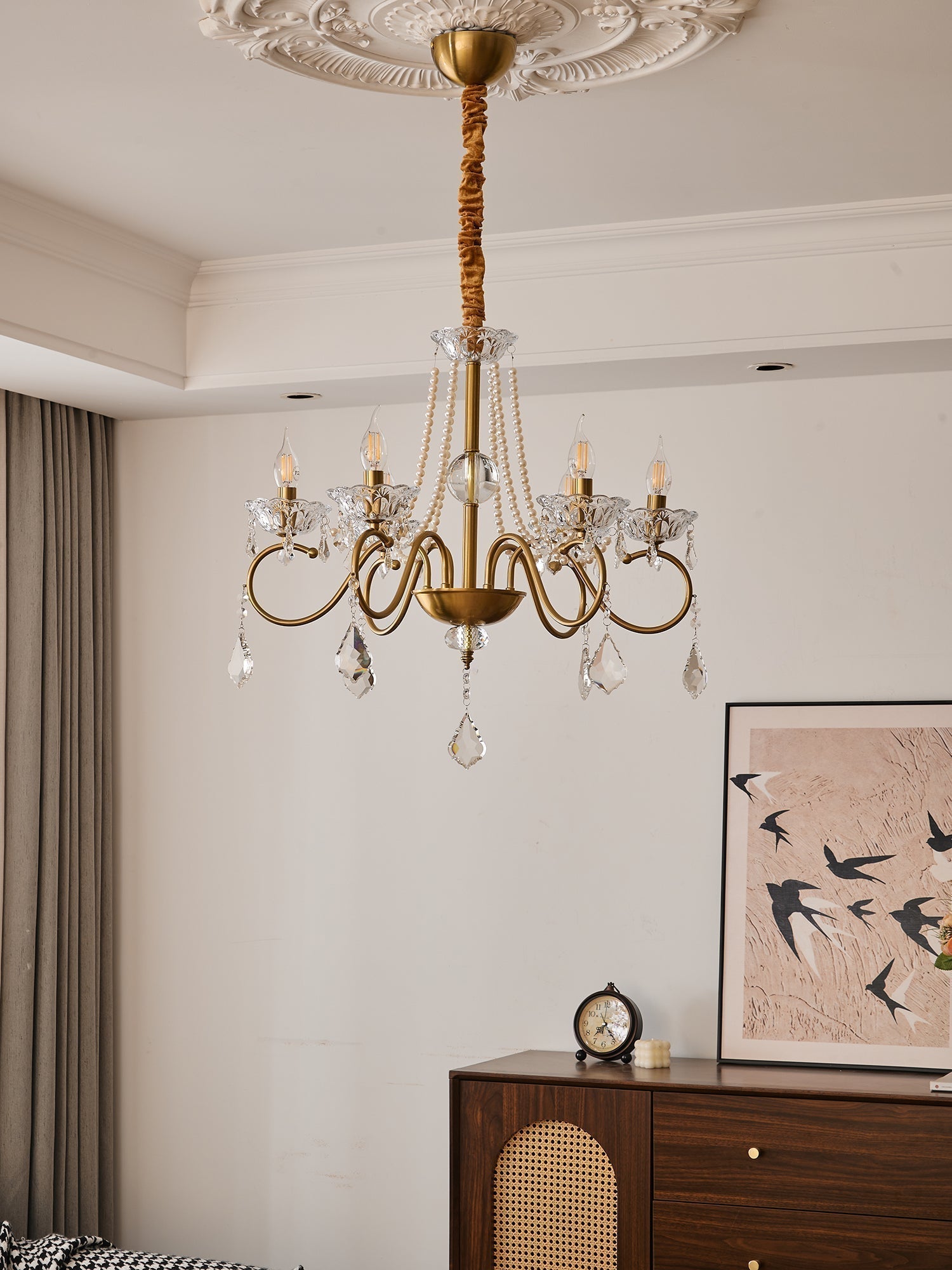Opulent Pearl Crystal Chandelier - Letslighting