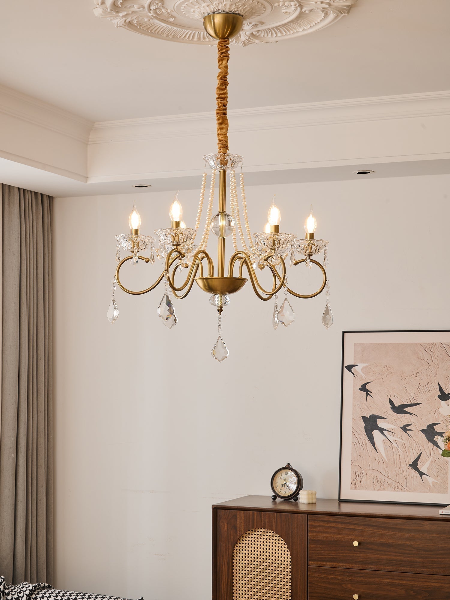 Opulent Pearl Crystal Chandelier - Letslighting