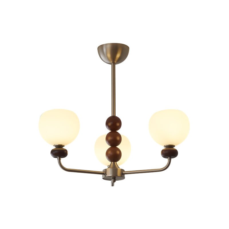 Orb Walnut Chandelier - Letslighting