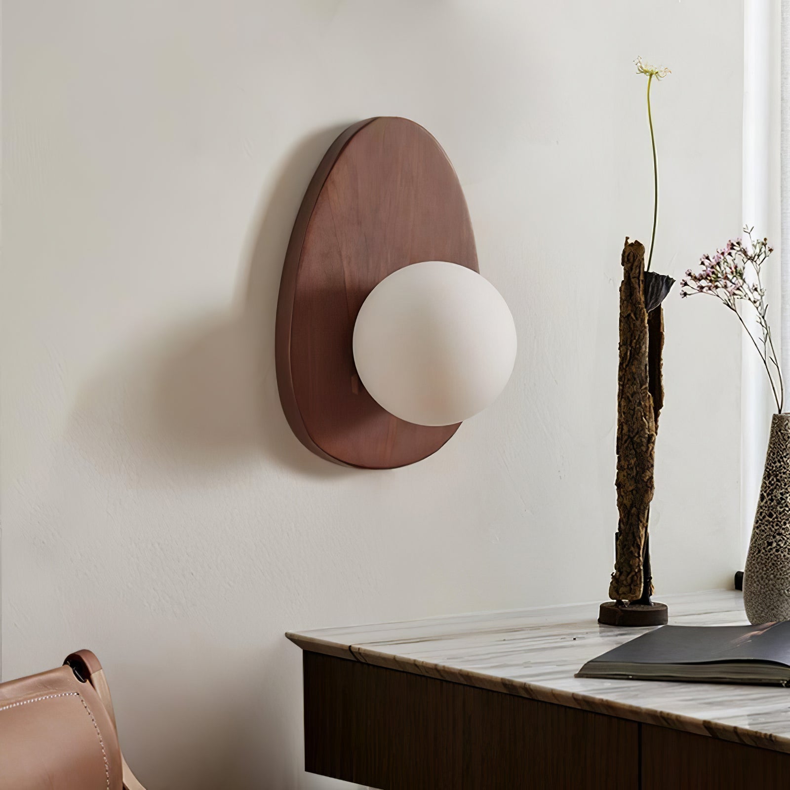 Orba Walnut Wall Lamp - Letslighting