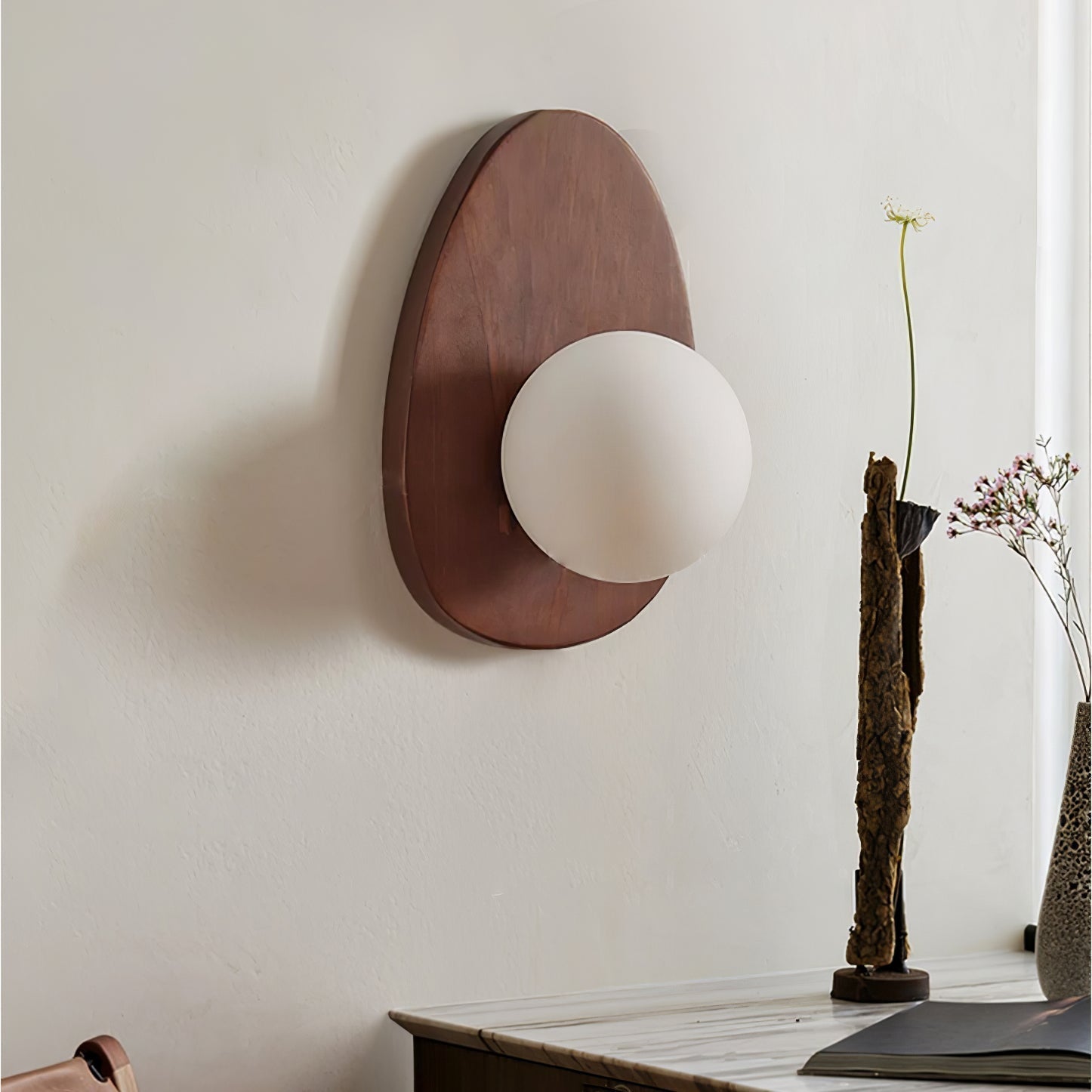 Orba Walnut Wall Lamp - Letslighting