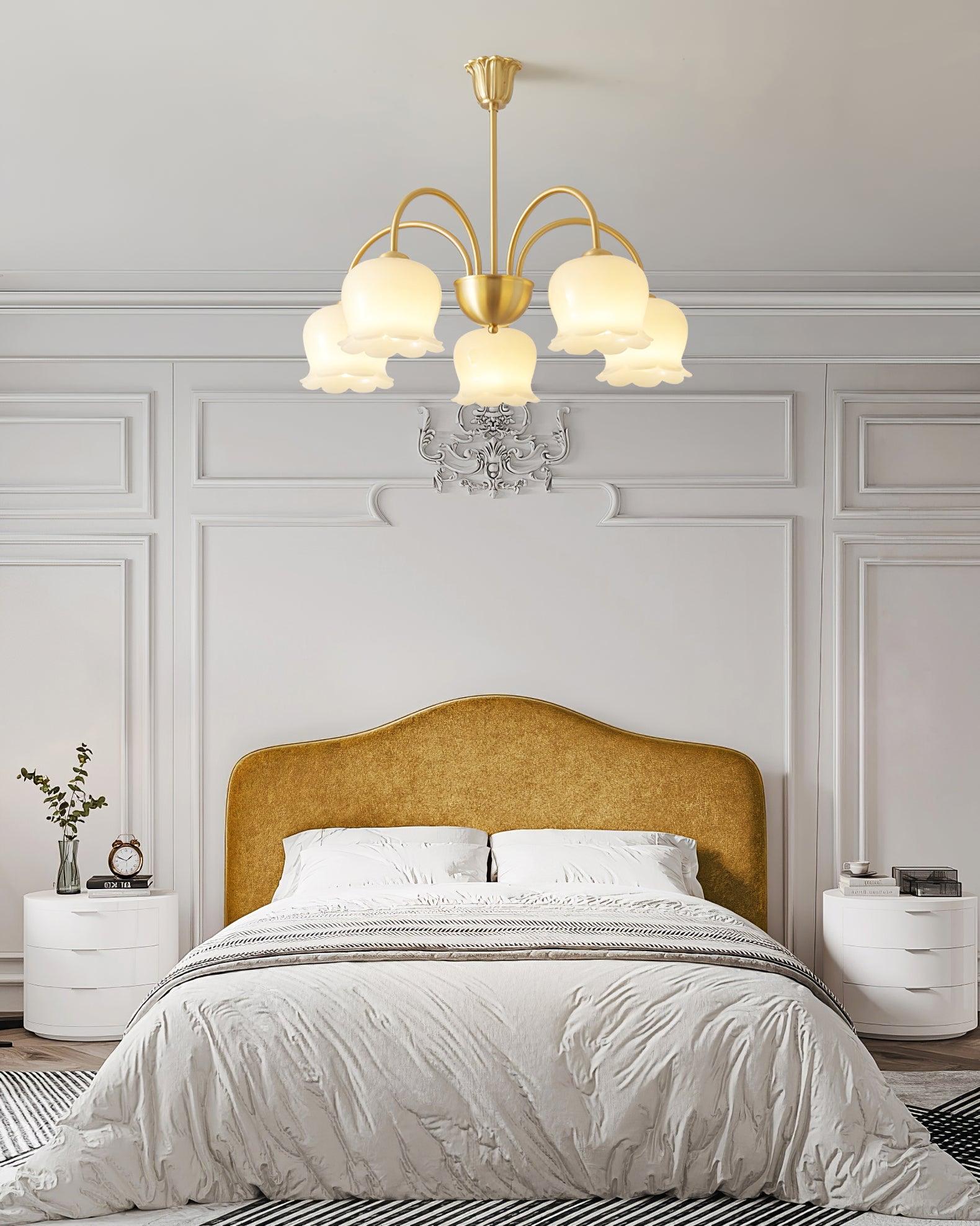 Orchids Brass Chandelier - Letslighting