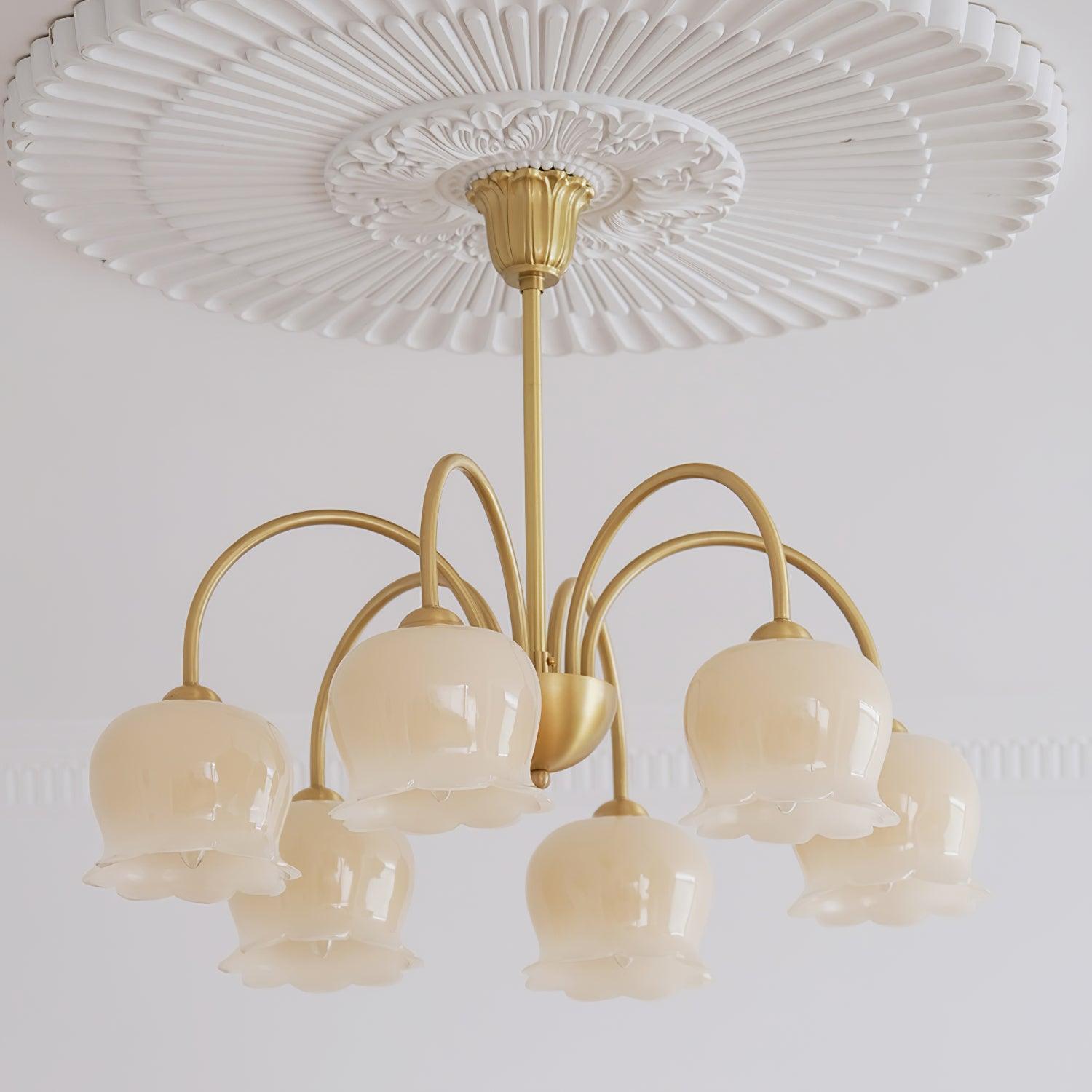 Orchids Brass Chandelier - Letslighting