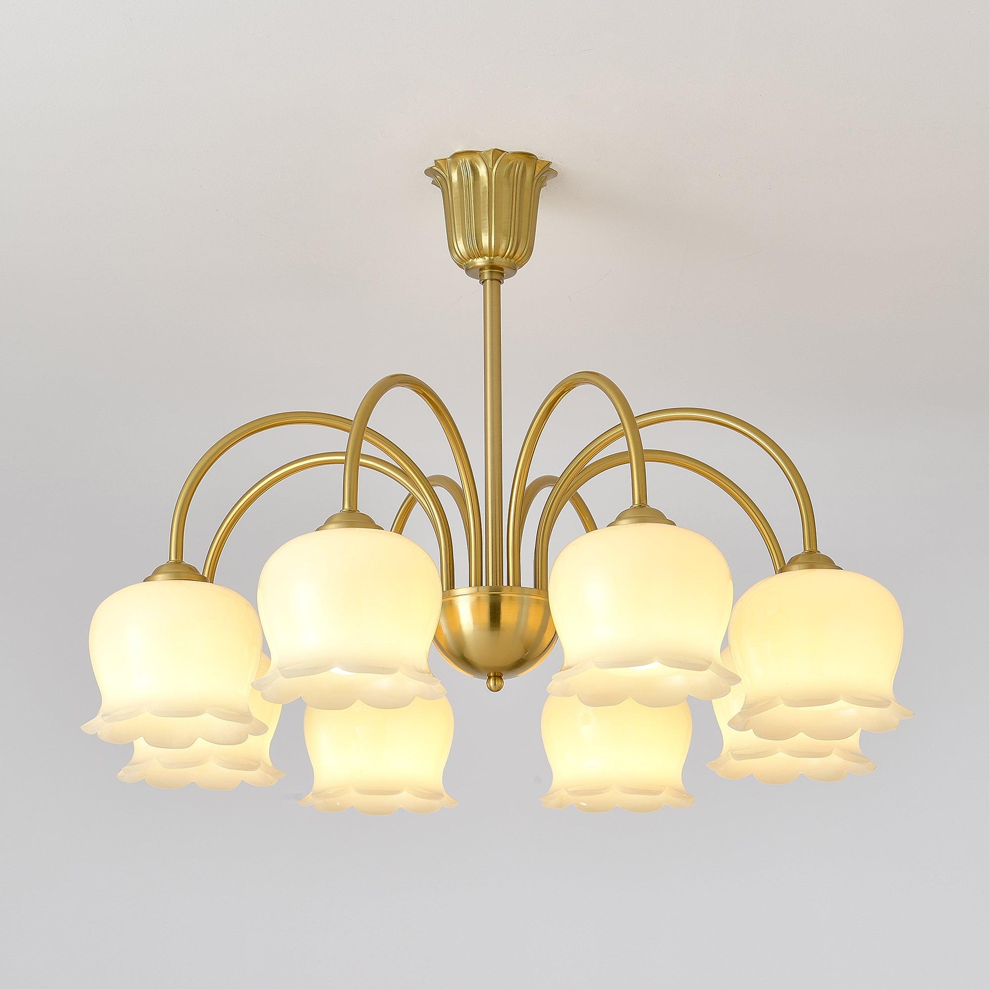 Orchids Brass Chandelier - Letslighting