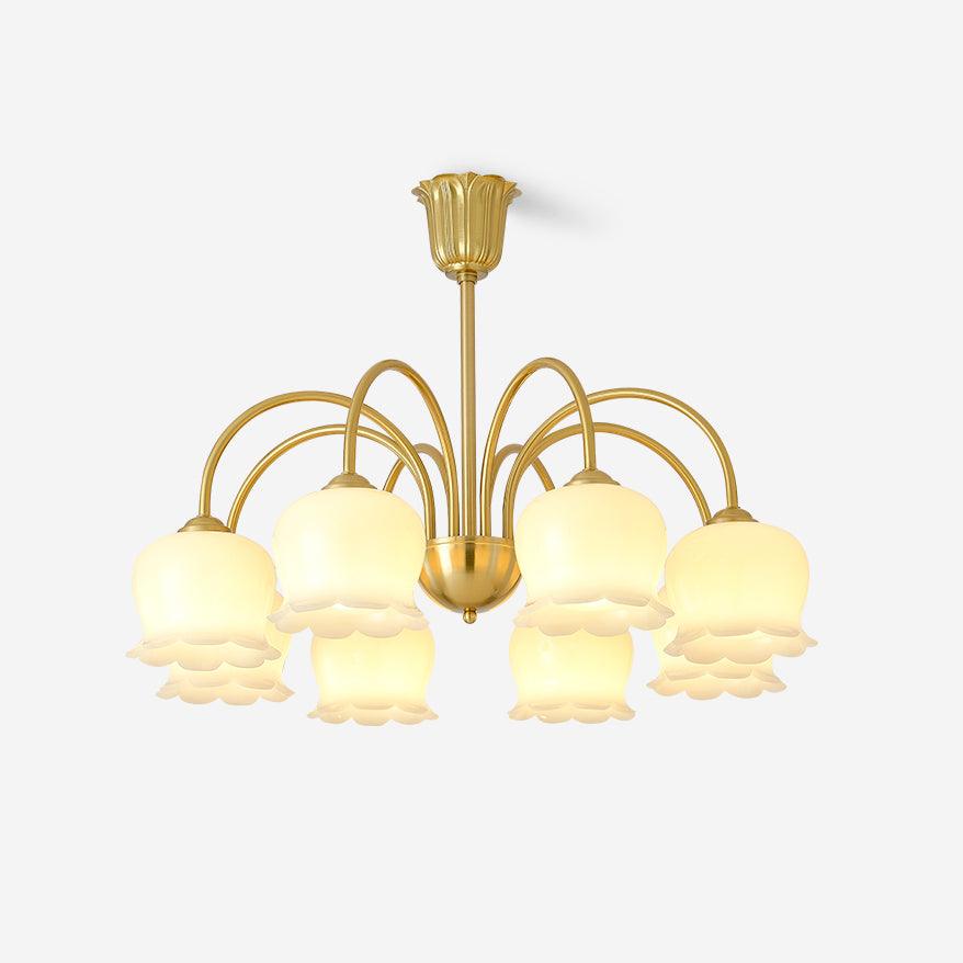 Orchids Brass Chandelier - Letslighting