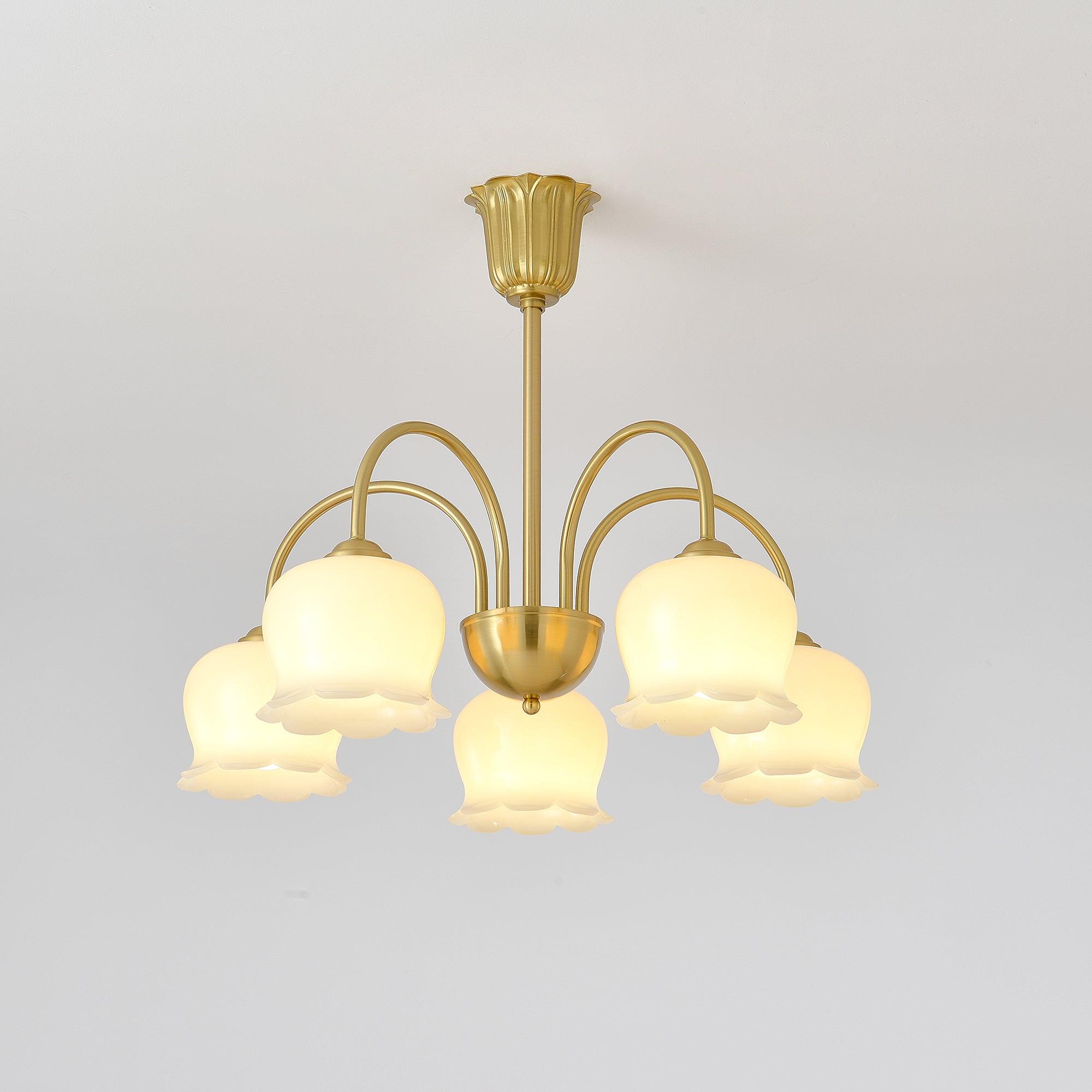 Orchids Brass Chandelier - Letslighting