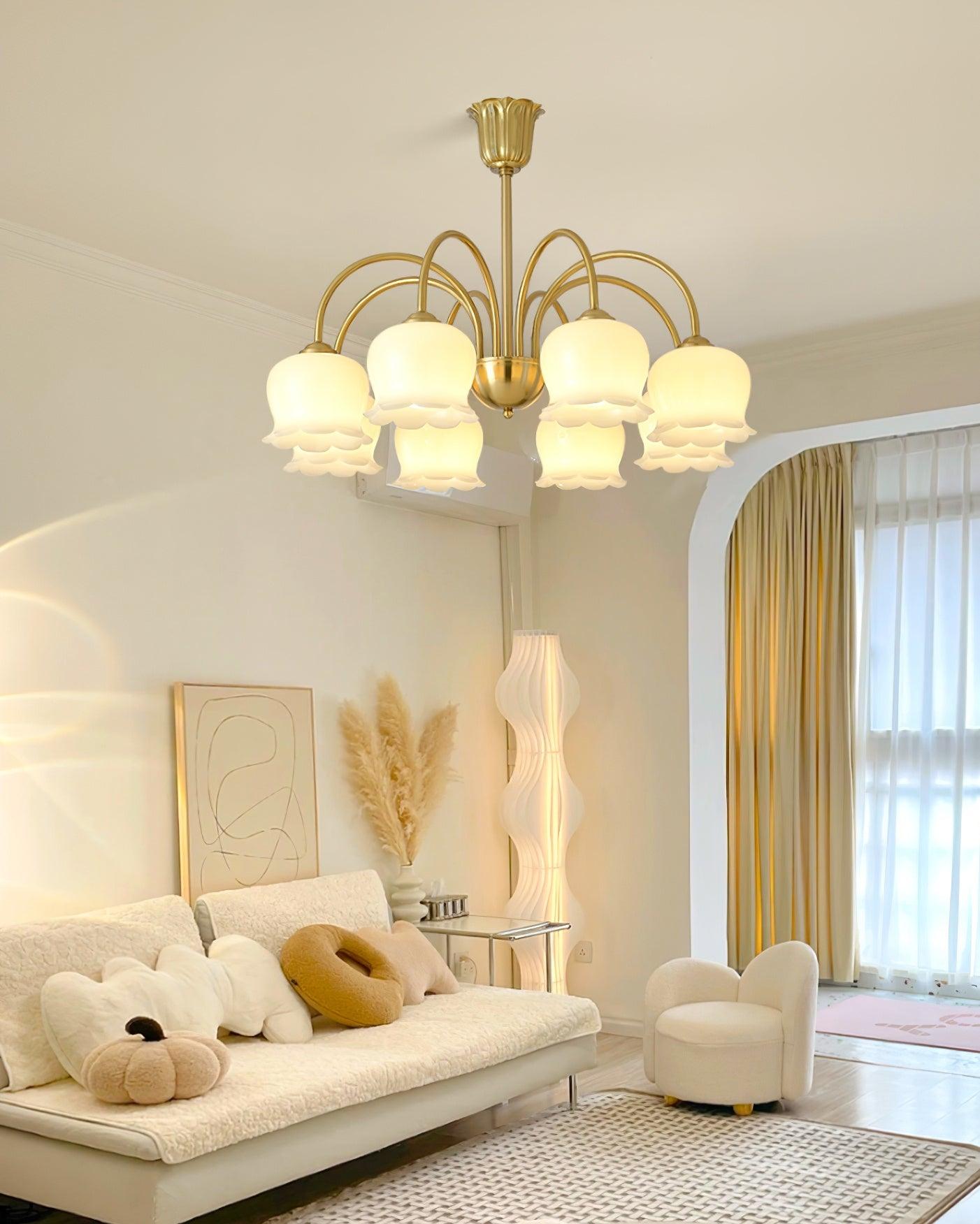 Orchids Brass Chandelier - Letslighting