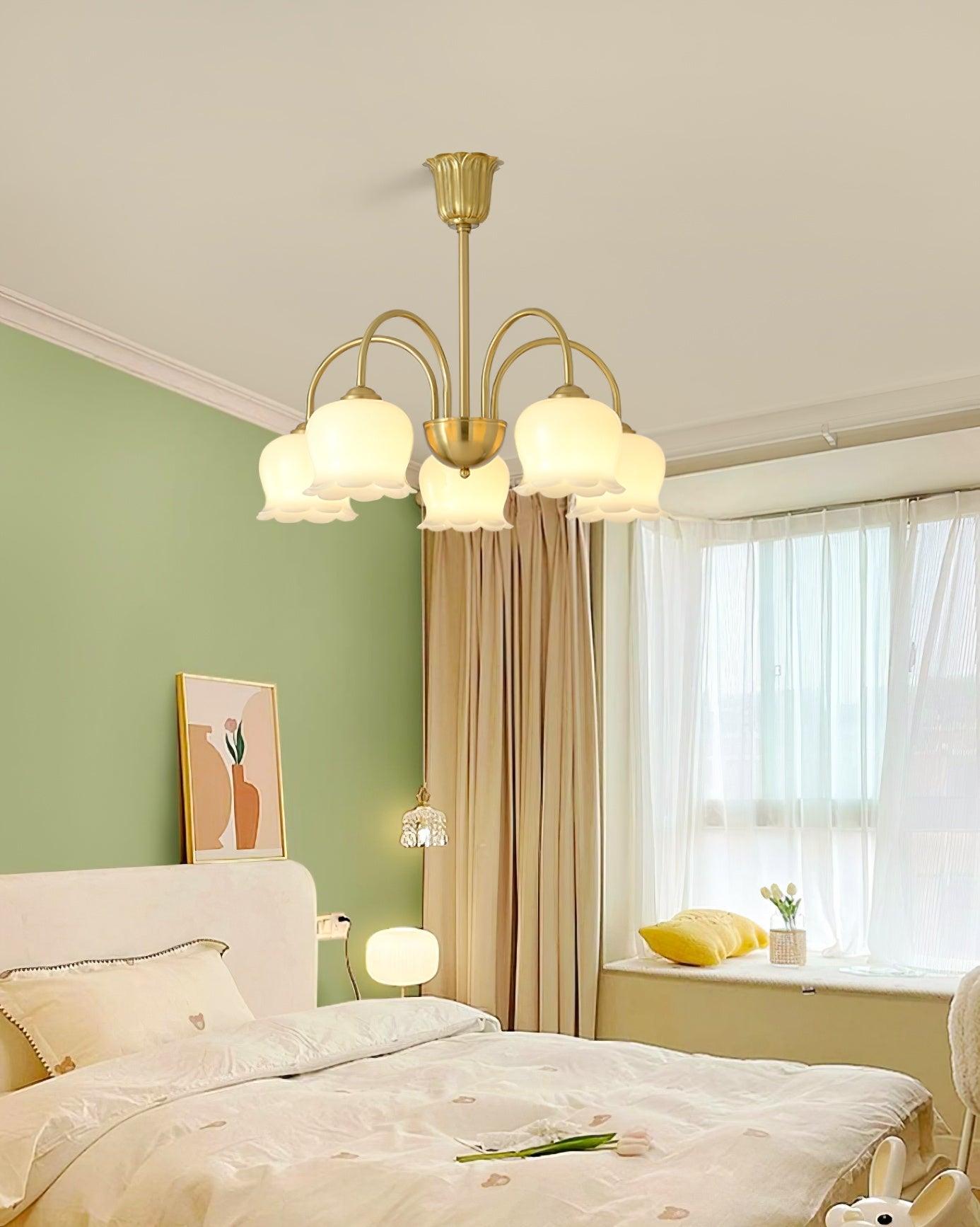 Orchids Brass Chandelier - Letslighting
