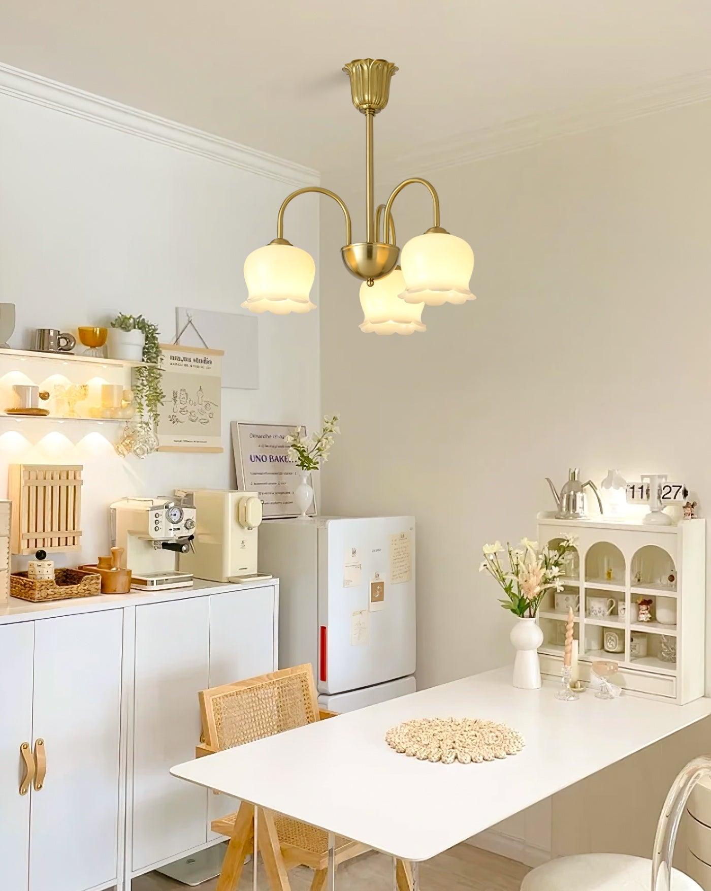 Orchids Brass Chandelier - Letslighting