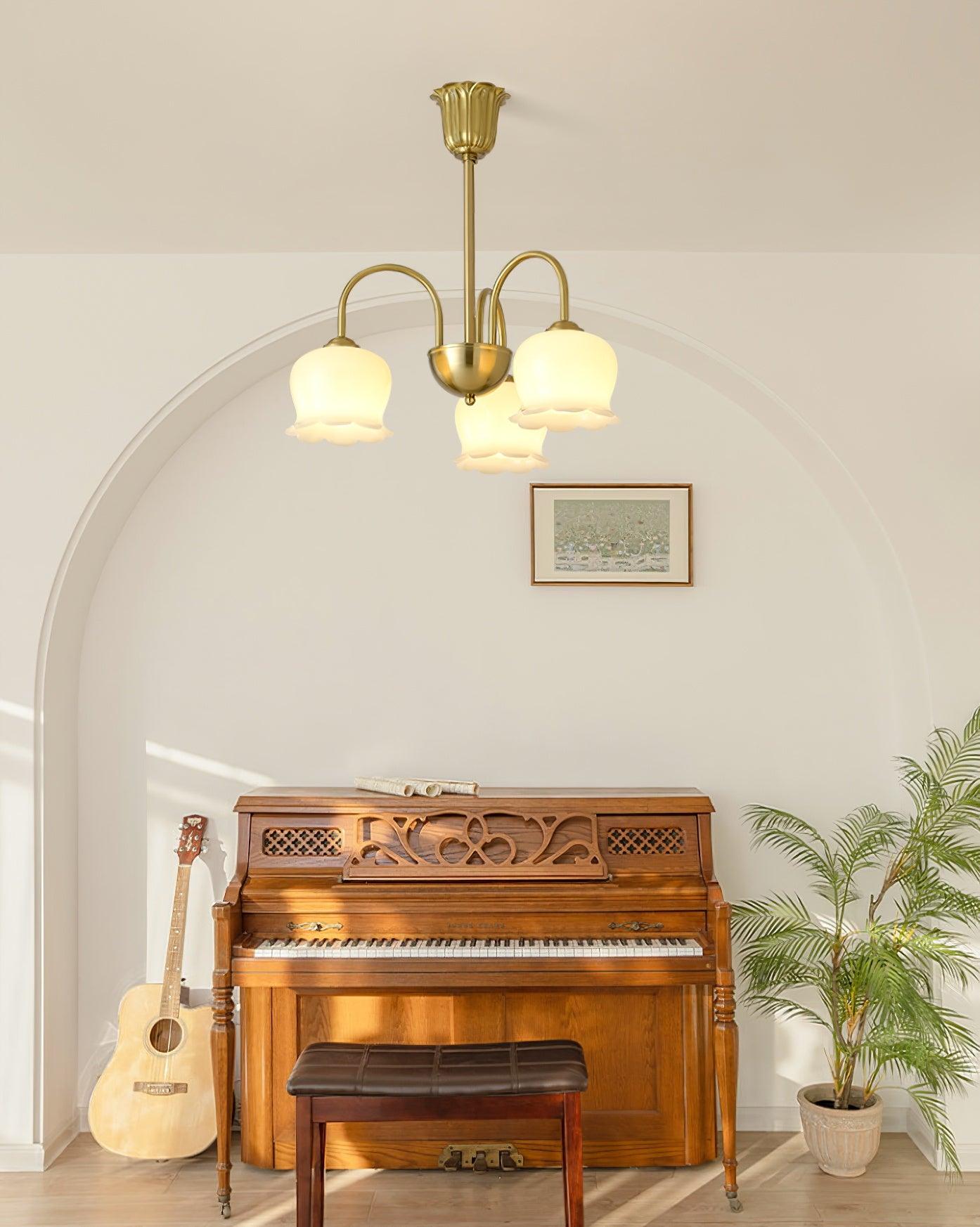 Orchids Brass Chandelier - Letslighting
