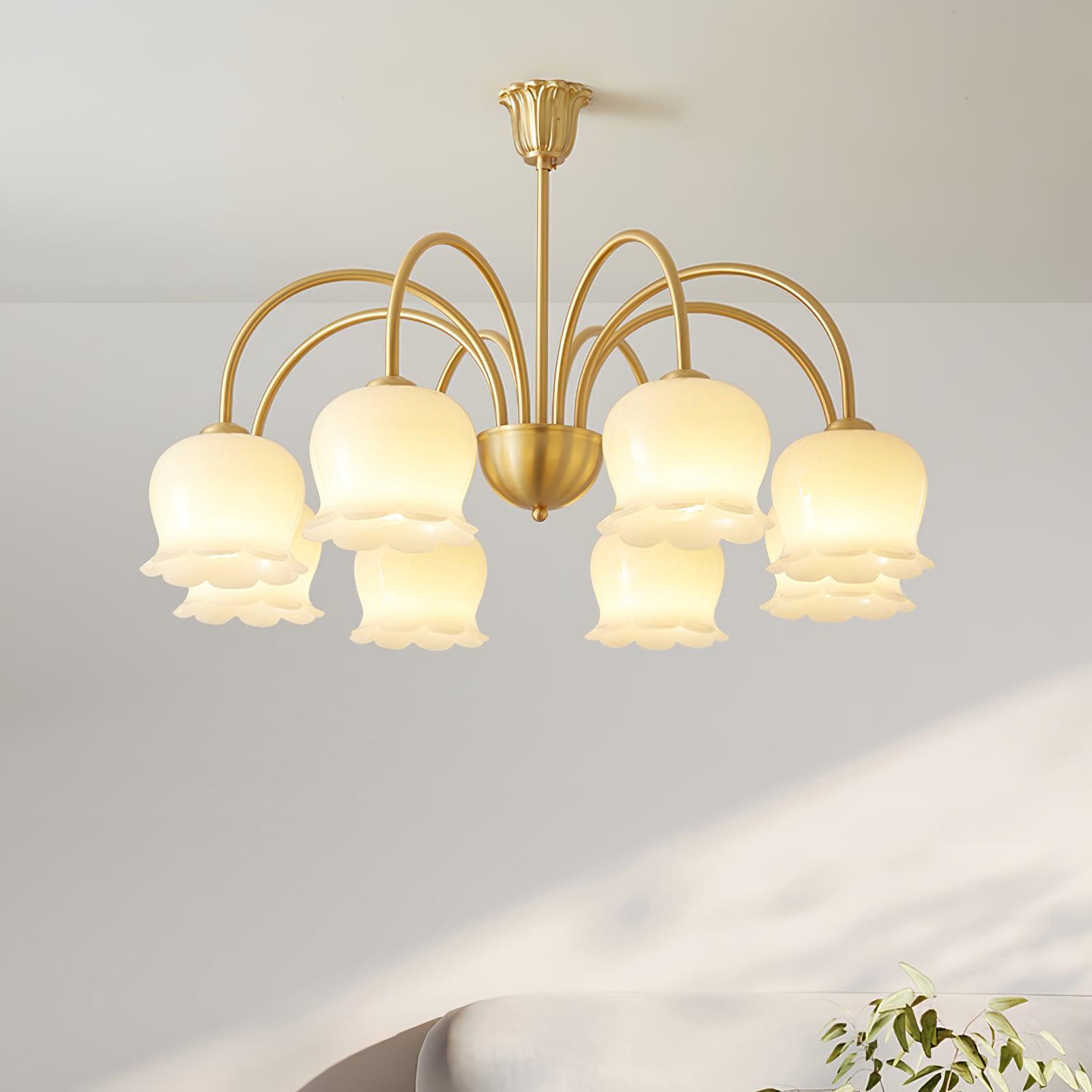 Orchids Brass Chandelier - Letslighting