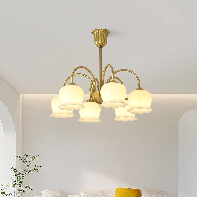 Orchids Brass Chandelier - Letslighting