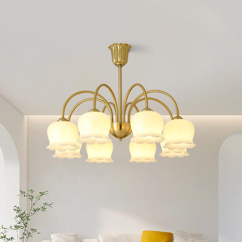 Orchids Brass Chandelier - Letslighting