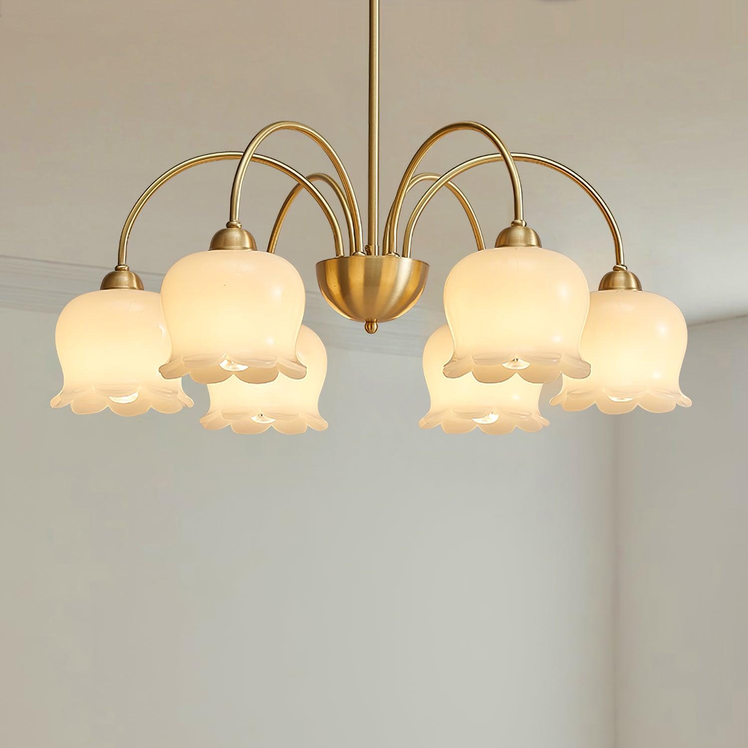 Orchids Brass Chandelier - Letslighting