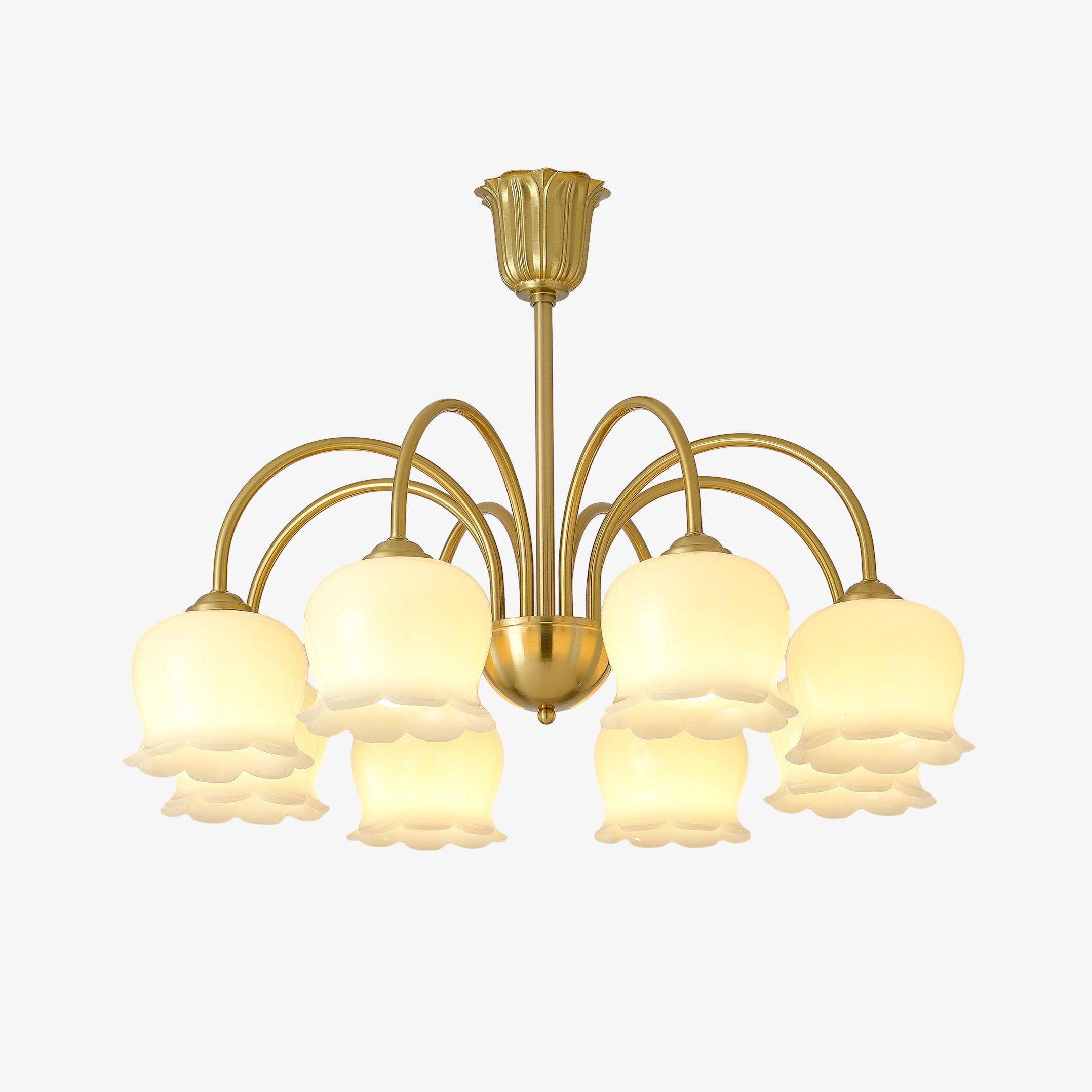 Orchids Brass Chandelier - Letslighting