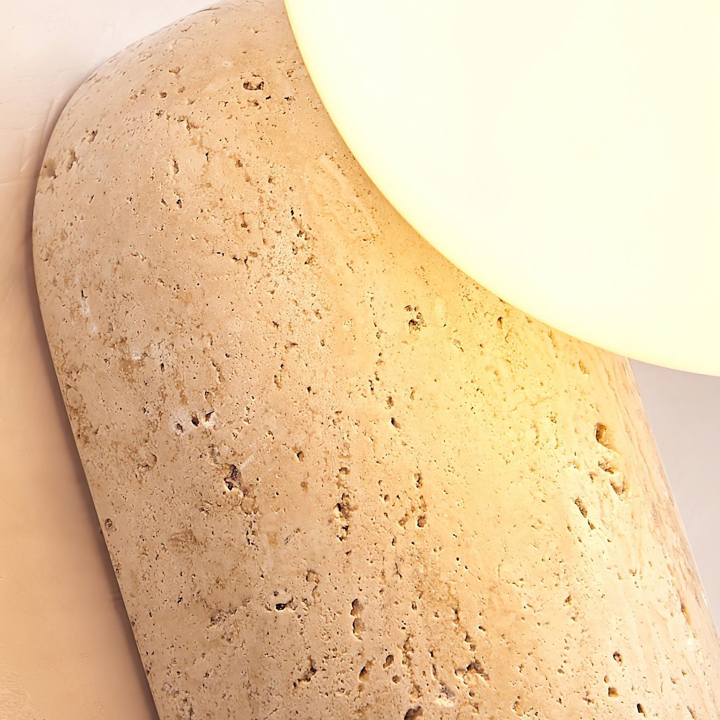 Colaeira Modern Minimalist Art Travertine Wall Lamp - Lamp Copper