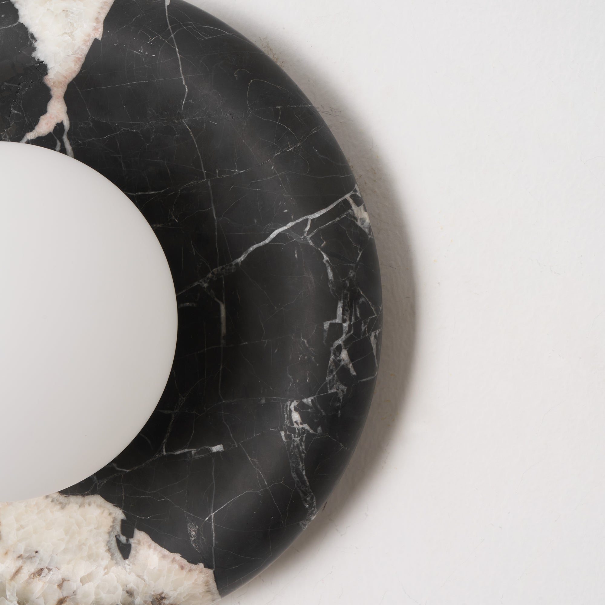 Uvinos Modern Minimalist Black Marble Sconce Wall Lamp - Lamp Copper