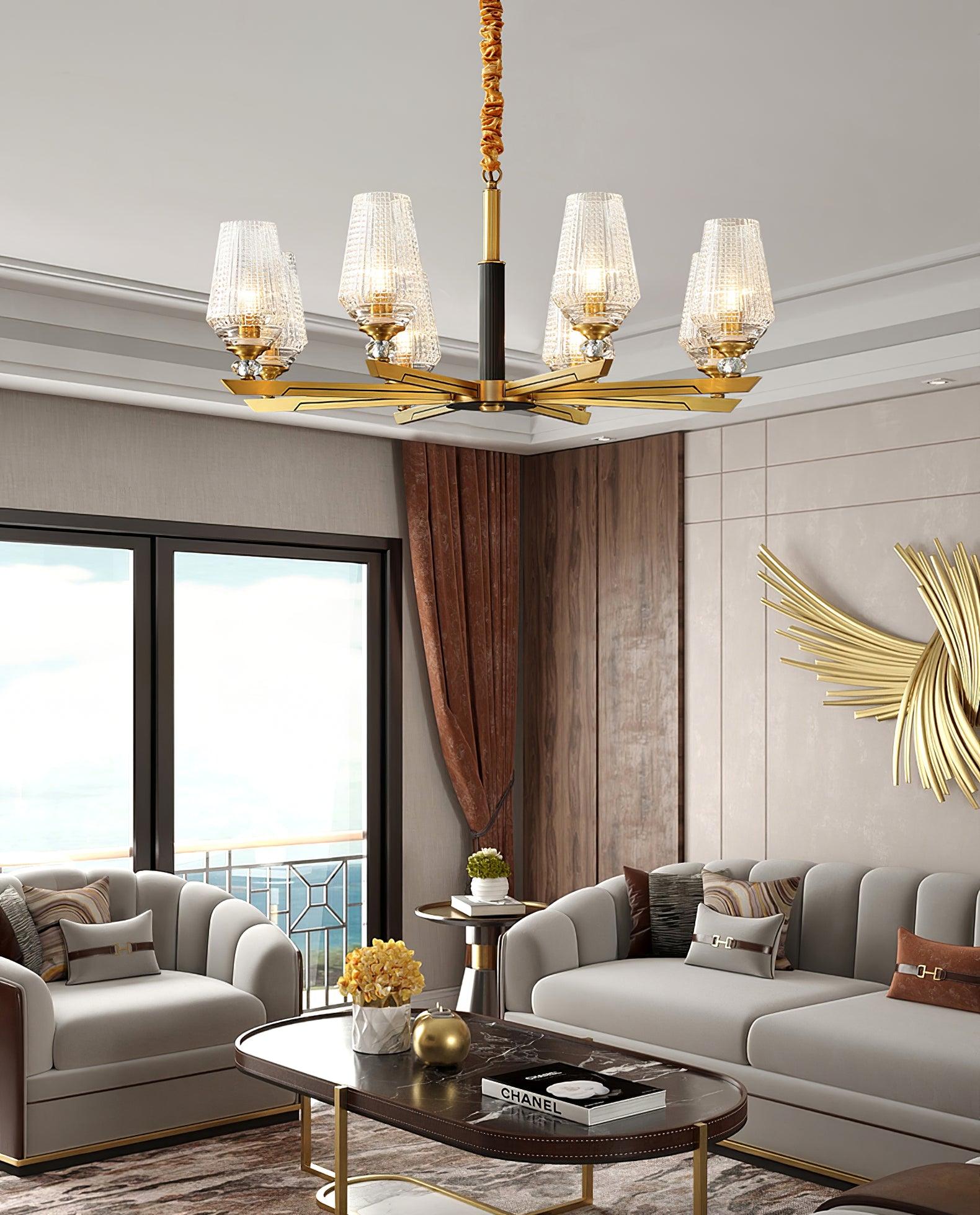 Orrefors Brass Chandelier - Letslighting