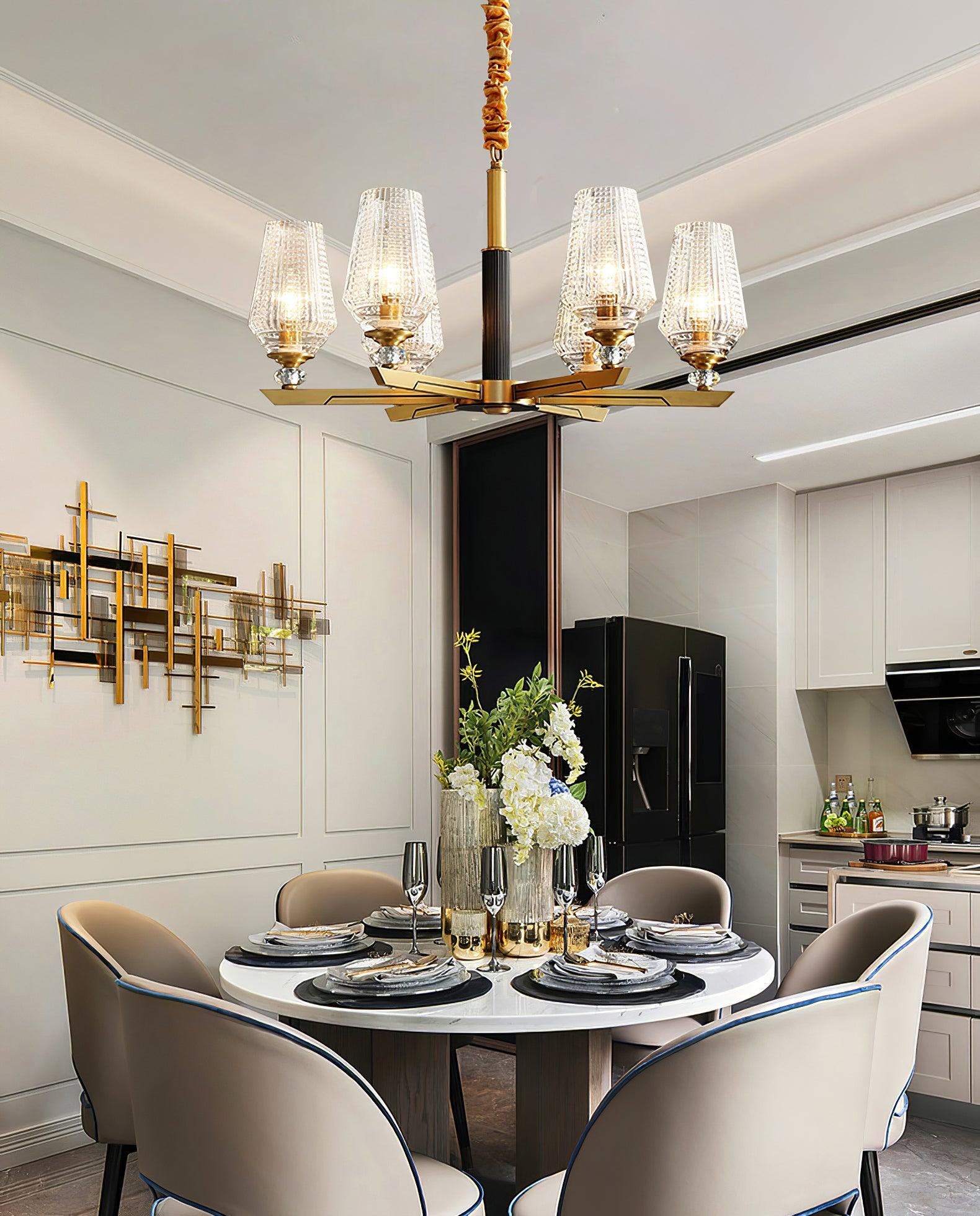 Orrefors Brass Chandelier - Letslighting