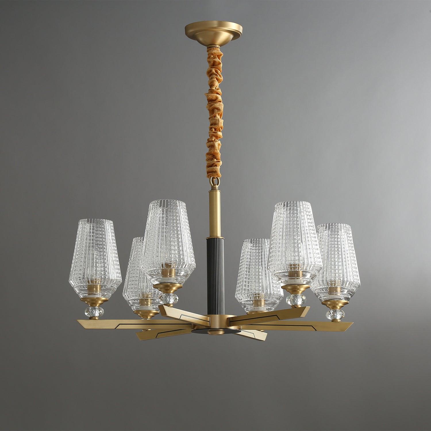 Orrefors Brass Chandelier - Letslighting