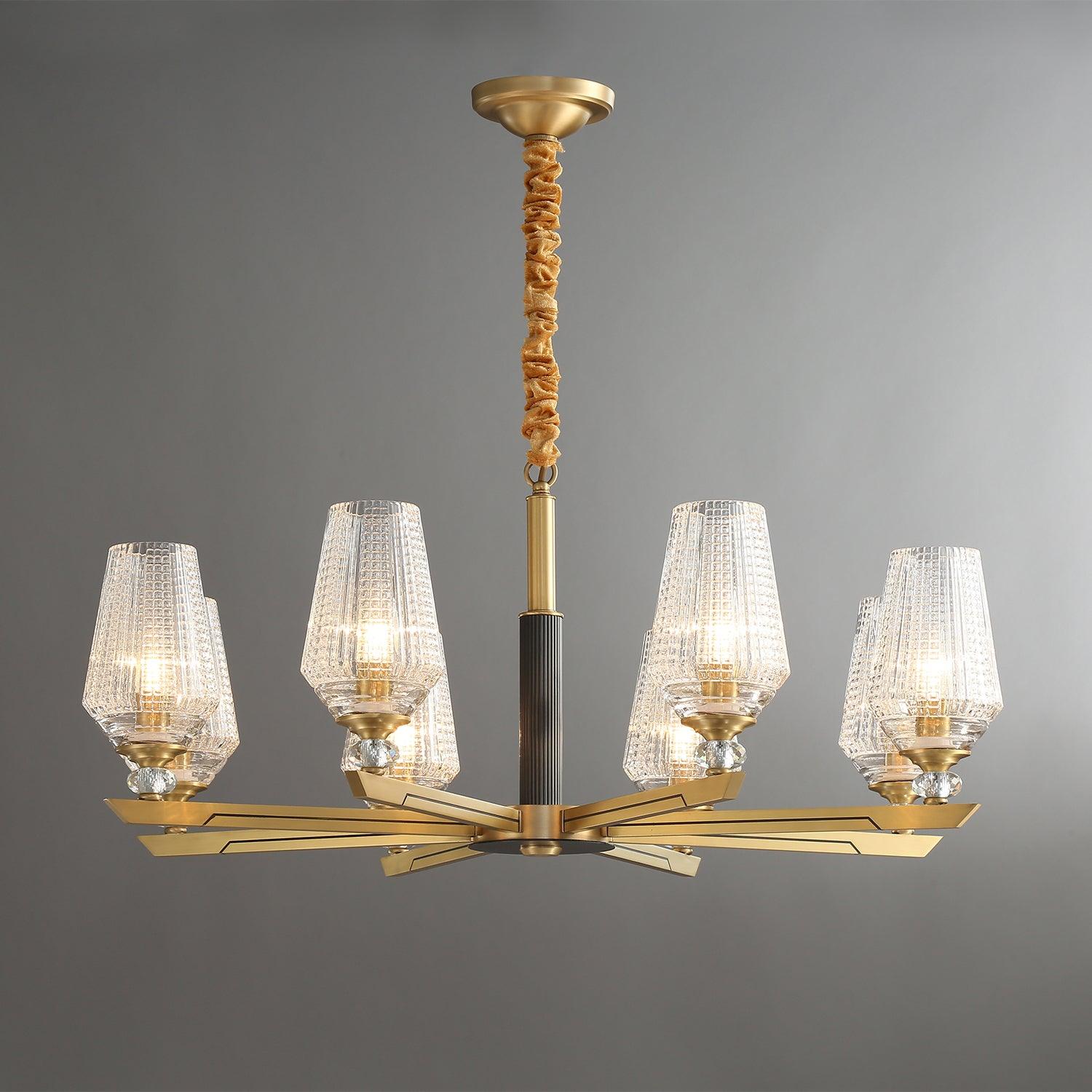 Orrefors Brass Chandelier - Letslighting