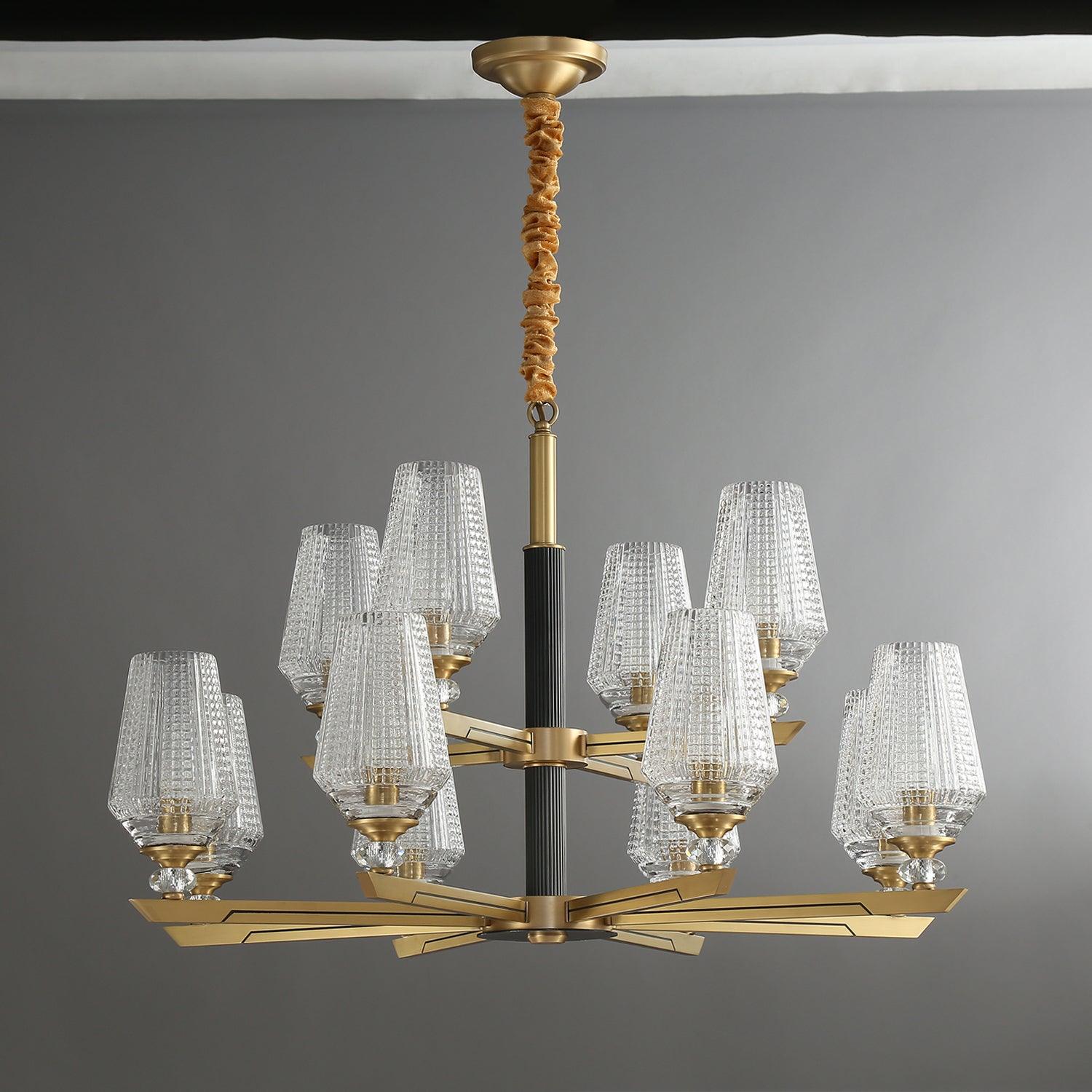 Orrefors Brass Chandelier - Letslighting