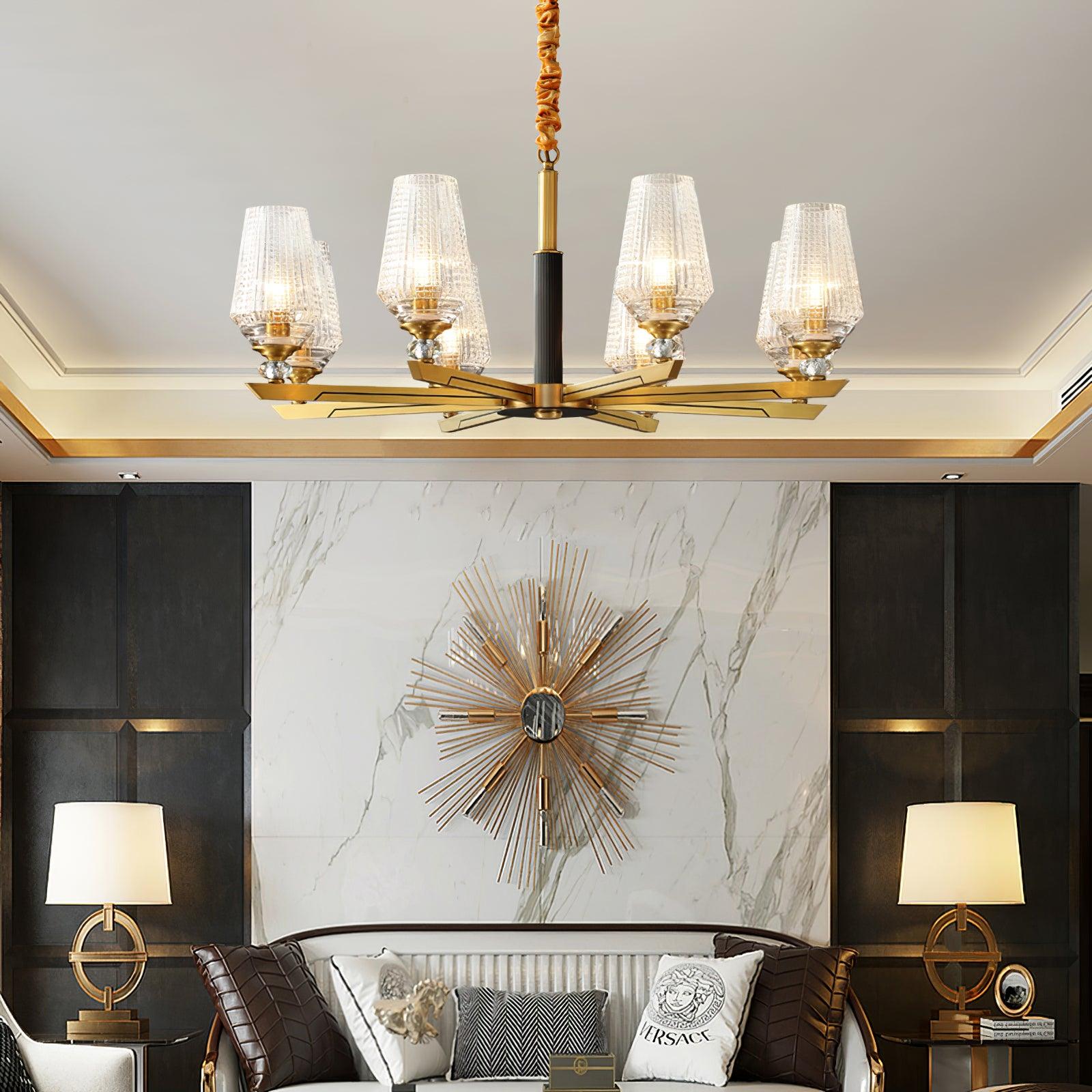 Orrefors Brass Chandelier - Letslighting
