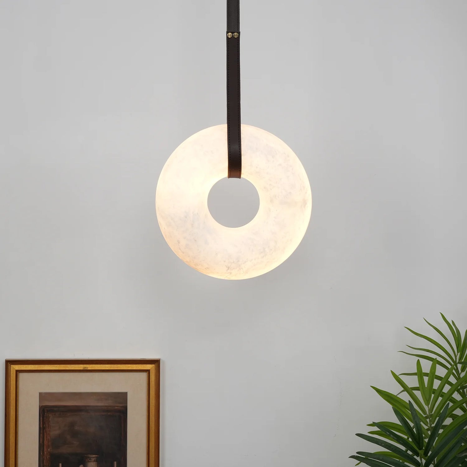 Aurtala Premium Nordic Art Alabaster Pendant Lamp - Lamp Copper