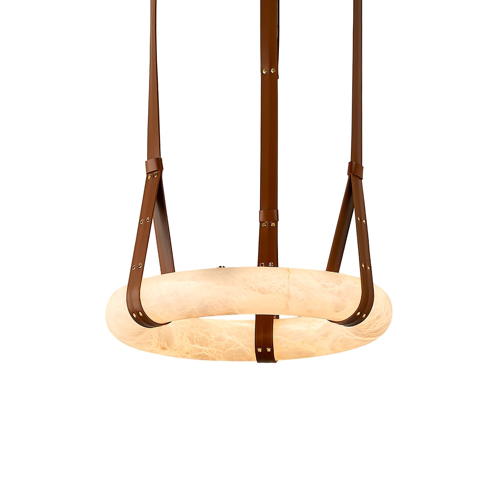 Culiris Modern Minimalist Brown Alabaster Chandelier - Lamp Copper