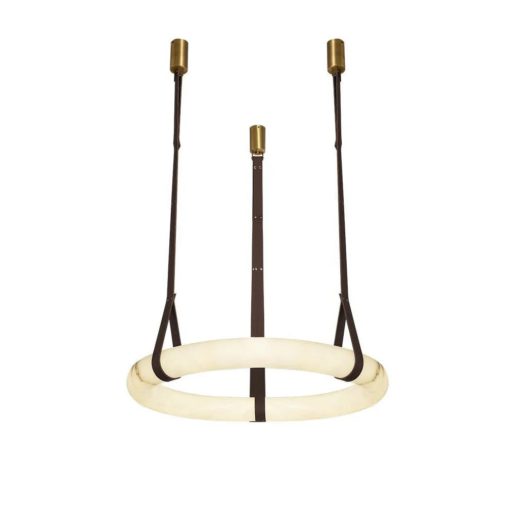 Culiris Modern Minimalist Brown Alabaster Chandelier - Lamp Copper