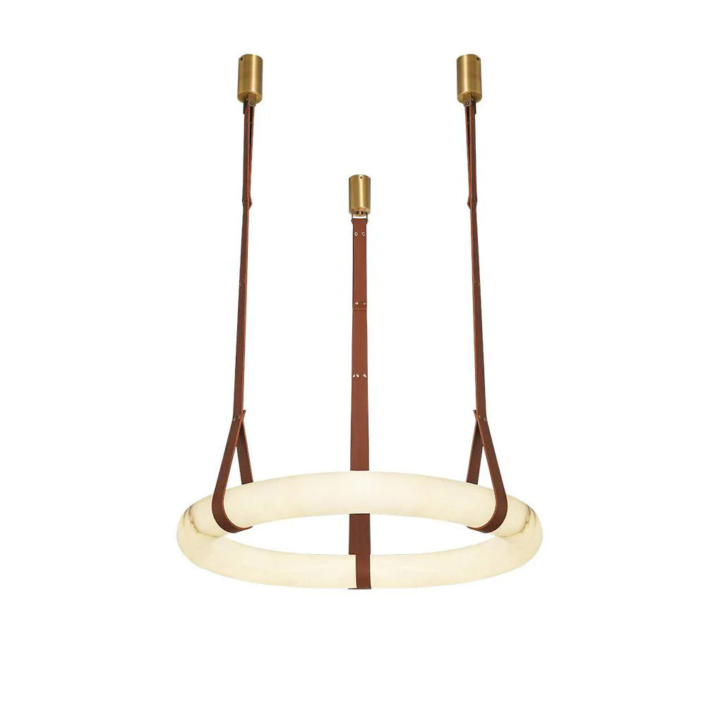 Culiris Modern Minimalist Brown Alabaster Chandelier - Lamp Copper