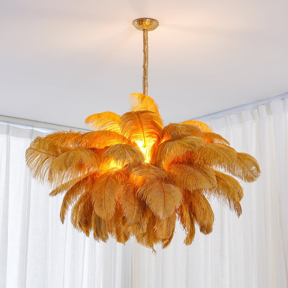 Ostrich Feather Chandelier - Letslighting