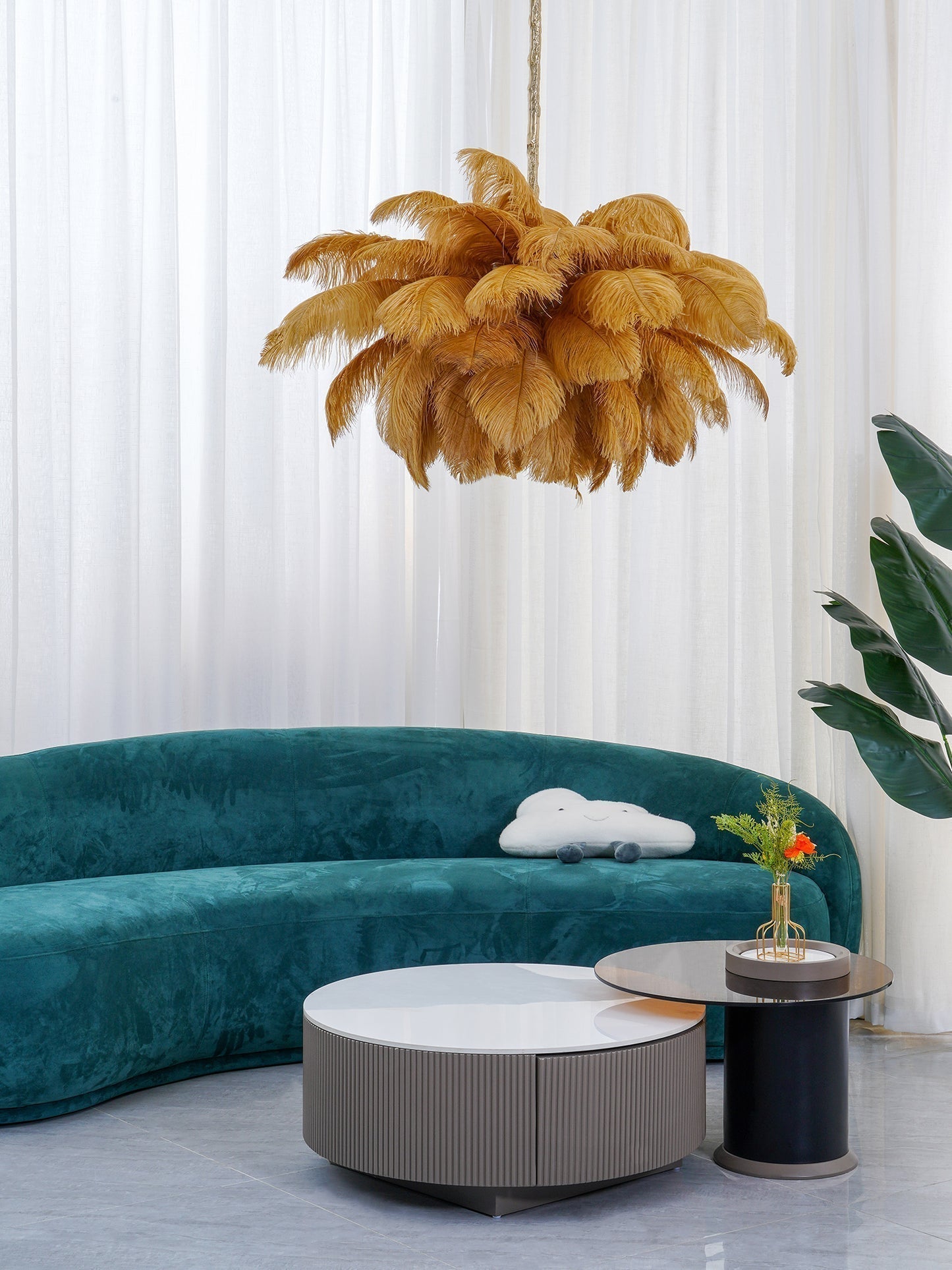Ostrich Feather Chandelier - Letslighting