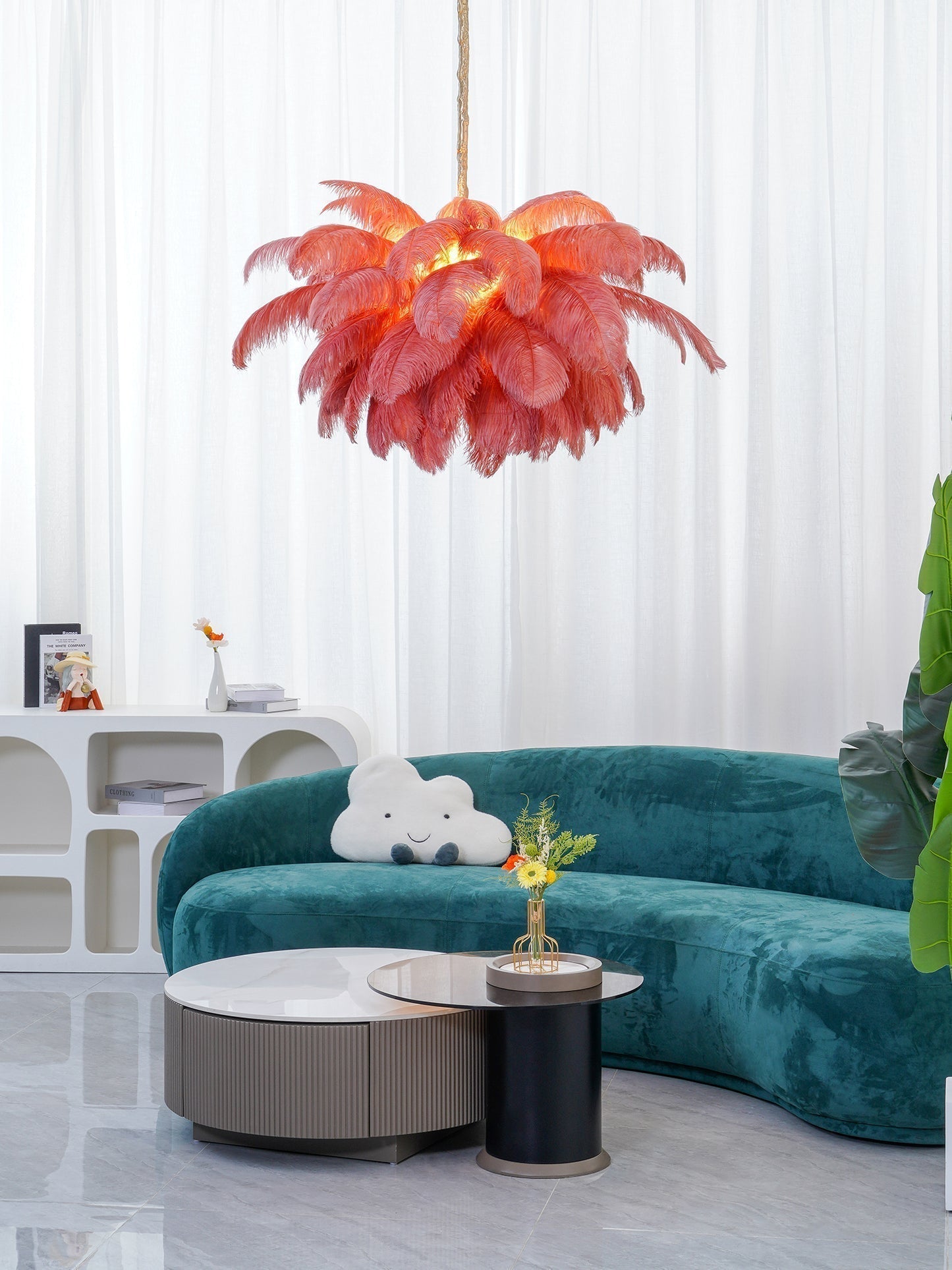 Ostrich Feather Chandelier - Letslighting