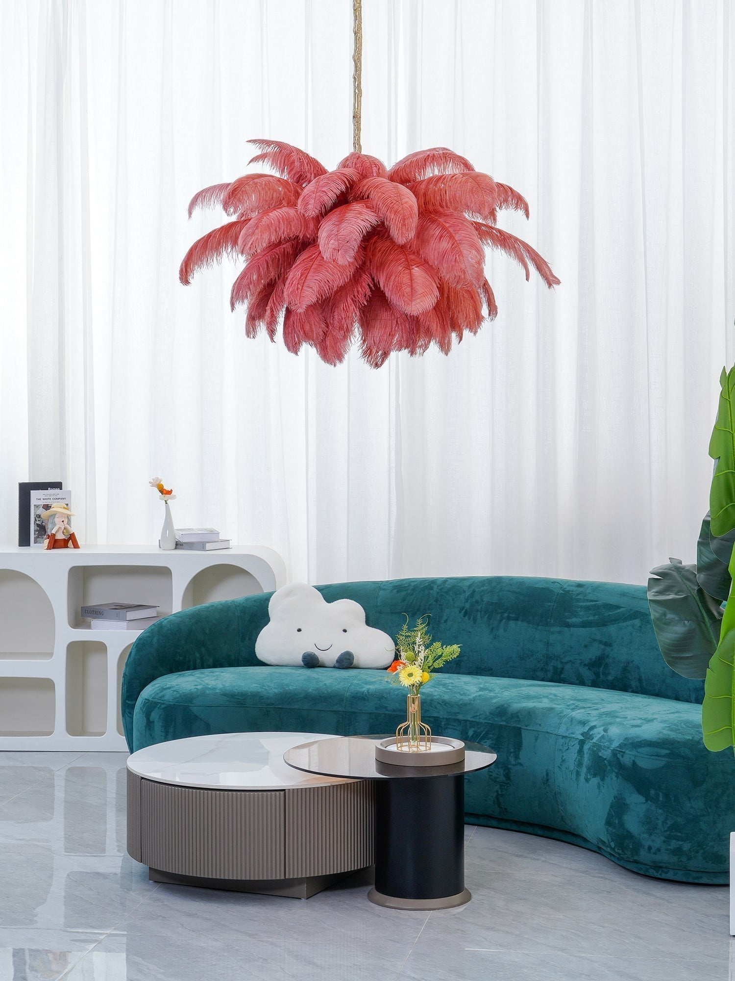 Ostrich Feather Chandelier - Letslighting