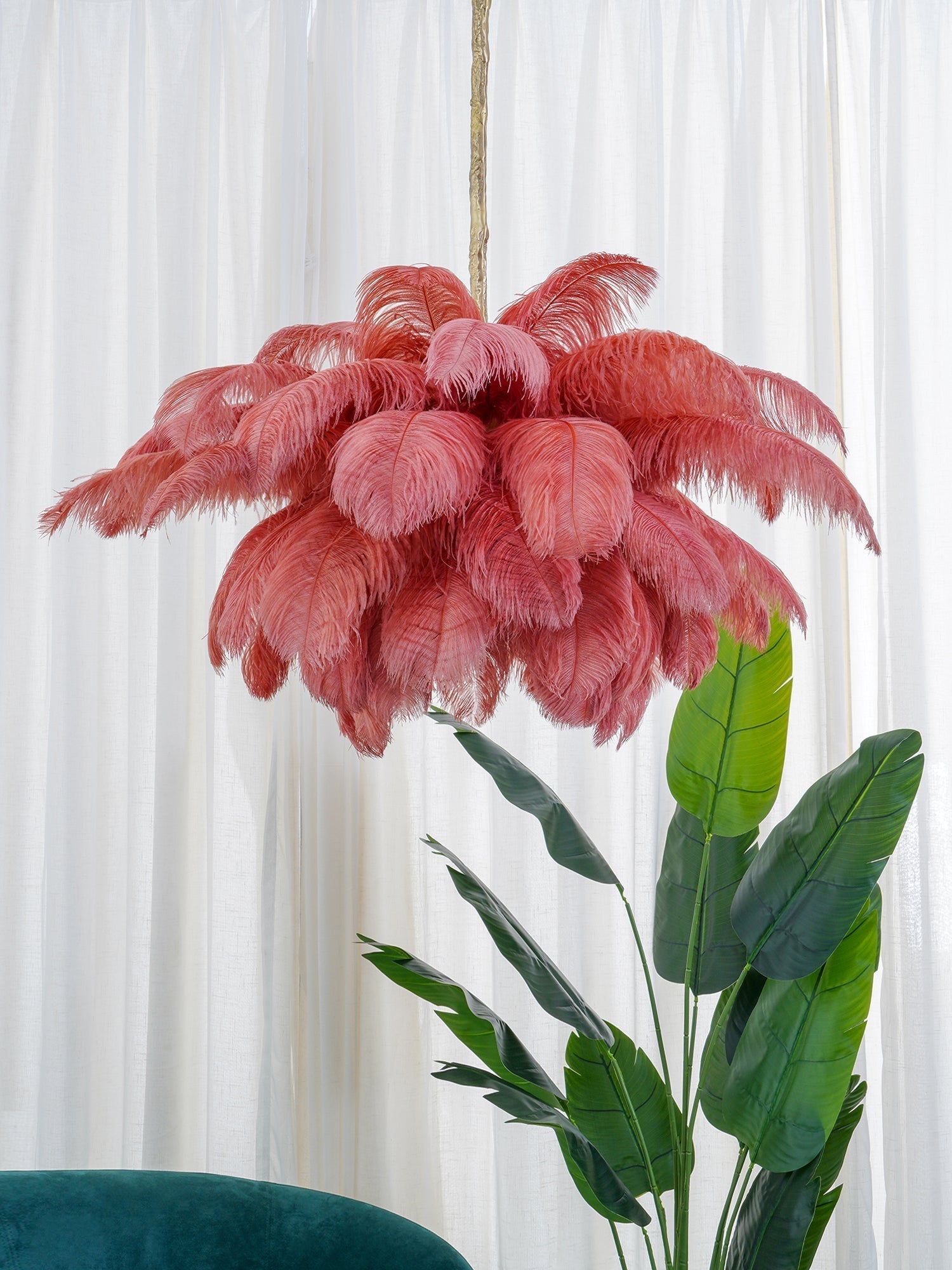 Ostrich Feather Chandelier - Letslighting