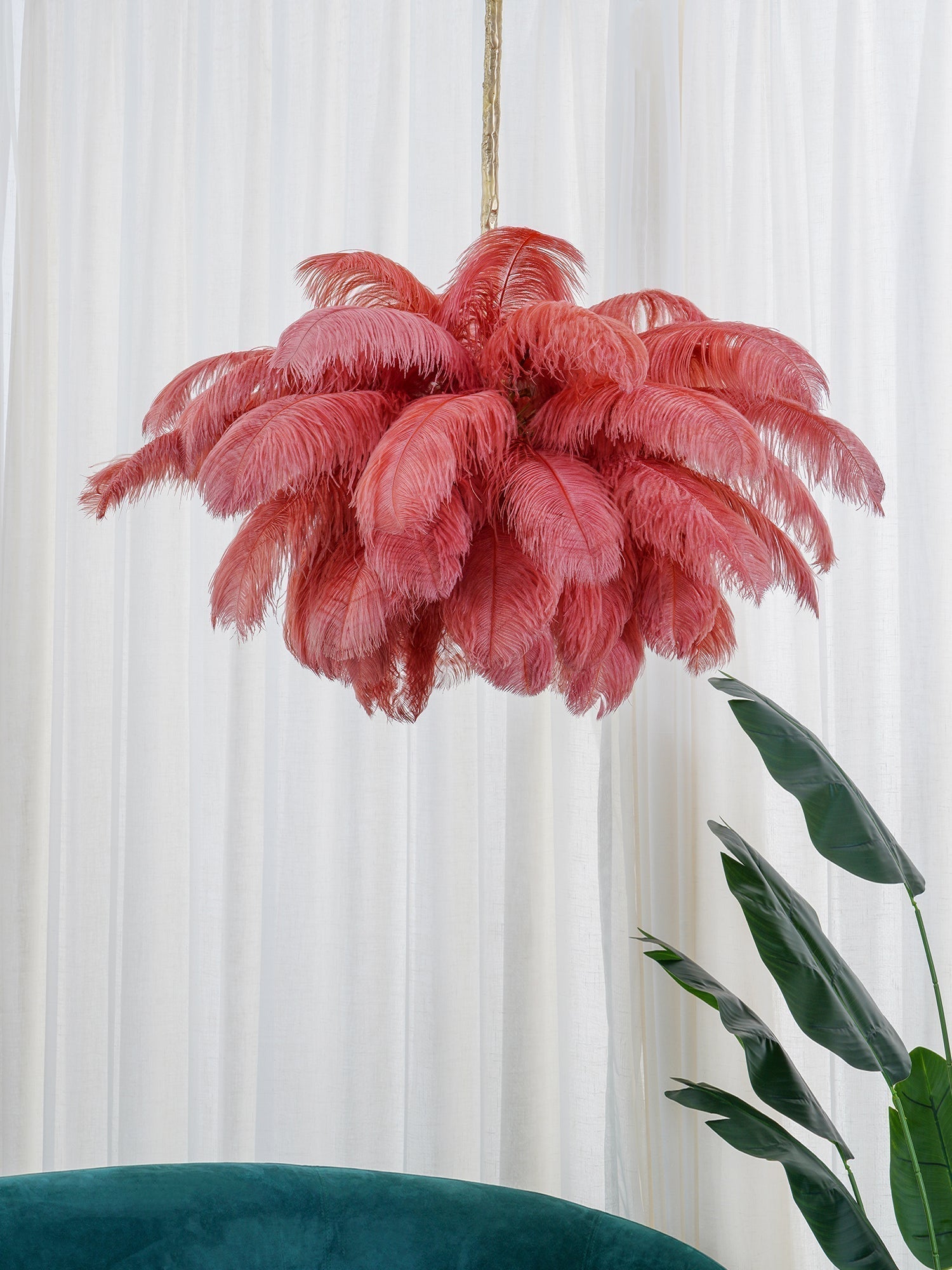 Ostrich Feather Chandelier - Letslighting