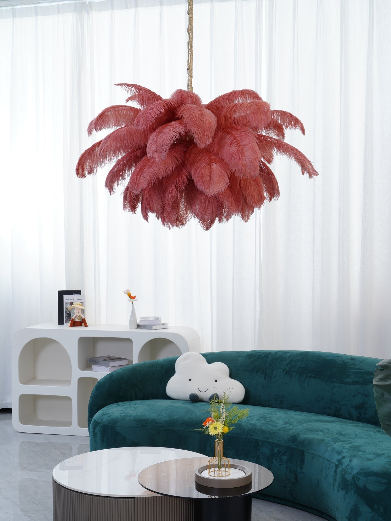 Ostrich Feather Chandelier - Letslighting