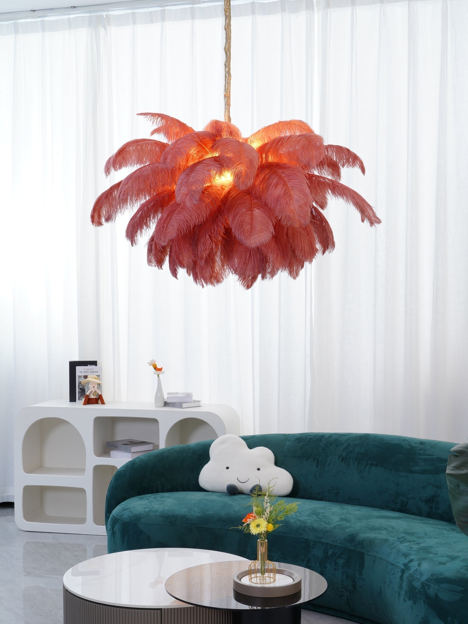 Ostrich Feather Chandelier - Letslighting