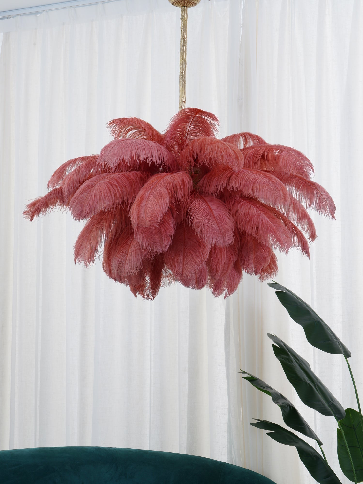 Ostrich Feather Chandelier - Letslighting