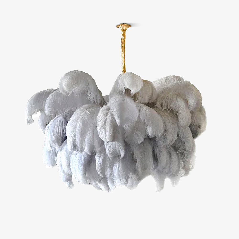 Ostrich Feather Chandelier - Letslighting
