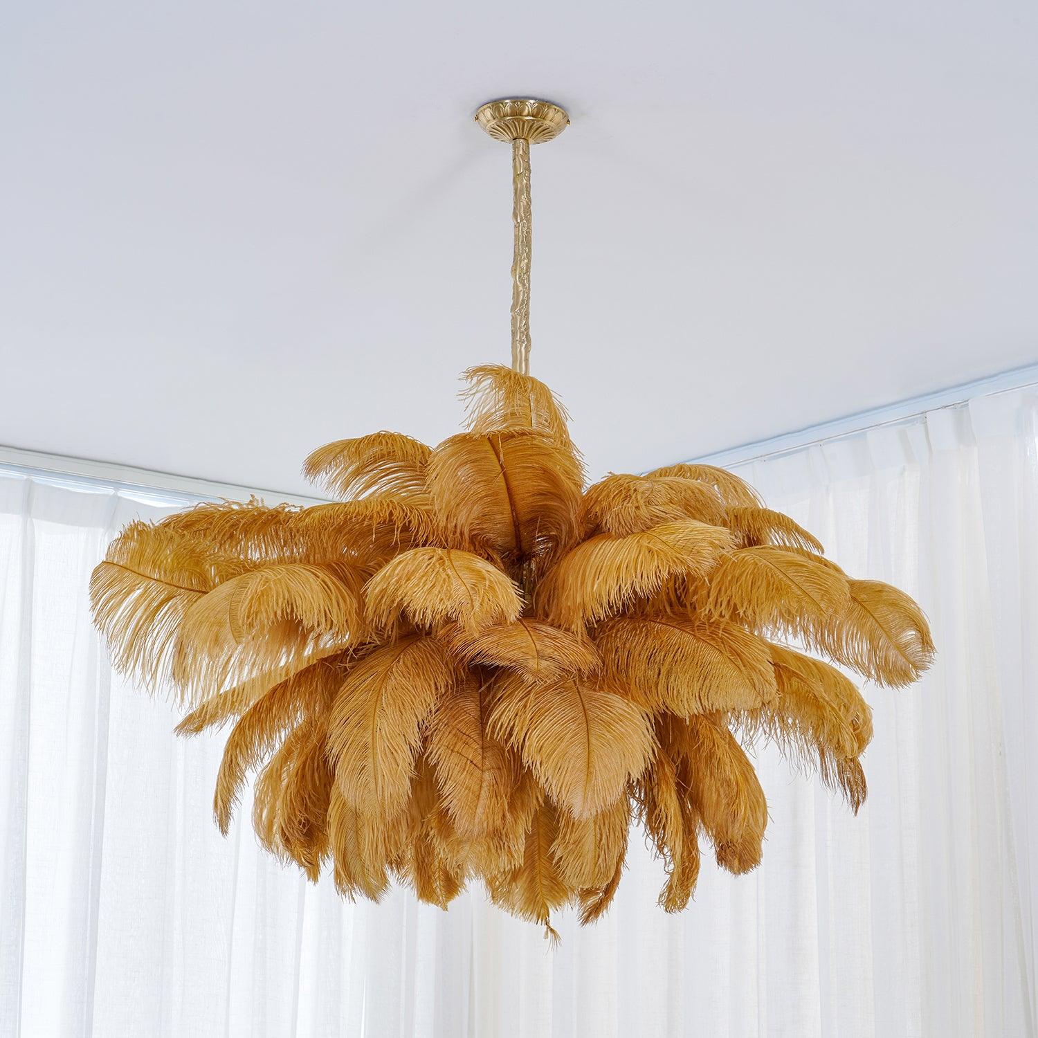 Ostrich Feather Chandelier - Letslighting