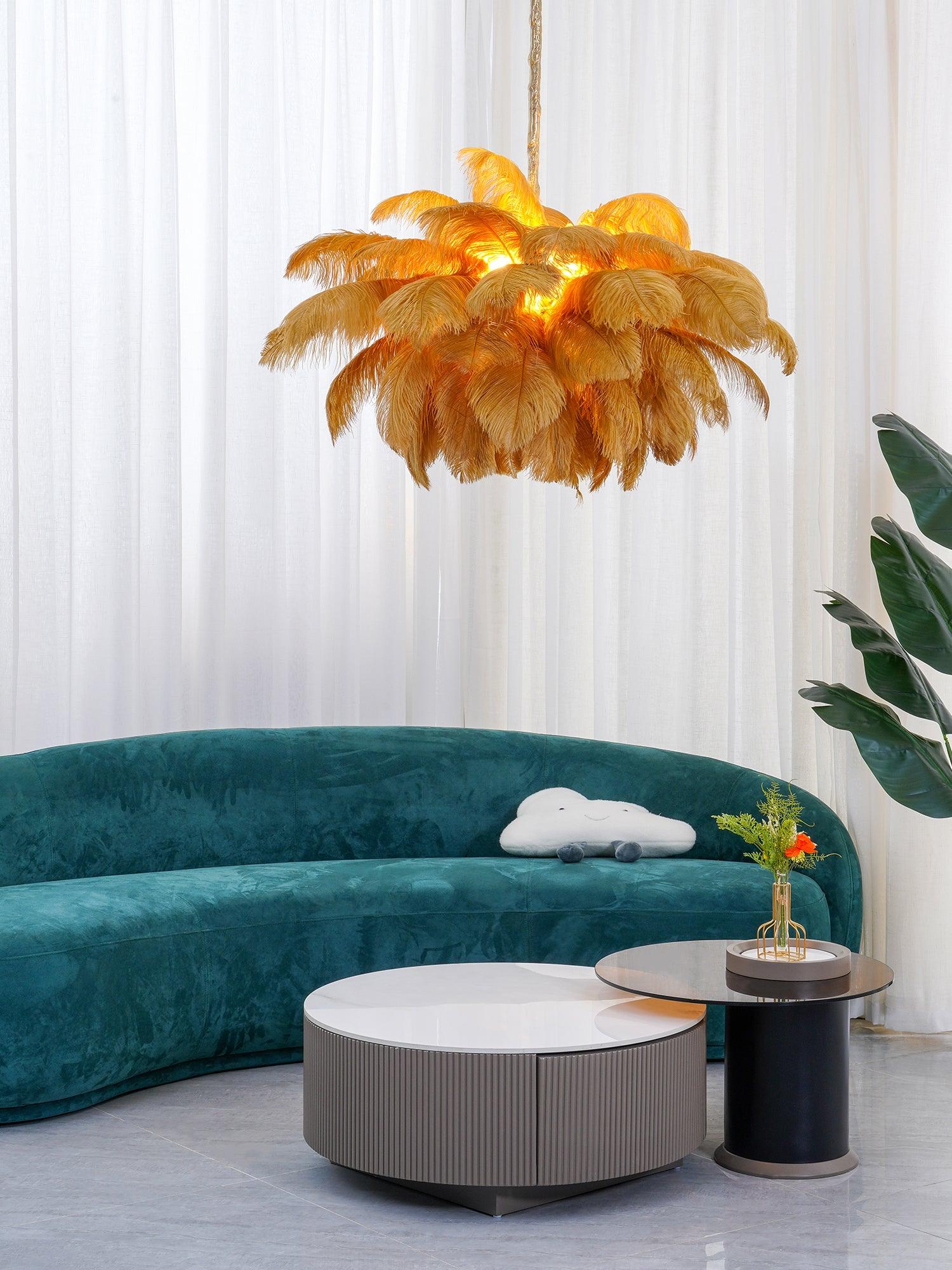 Ostrich Feather Chandelier - Letslighting