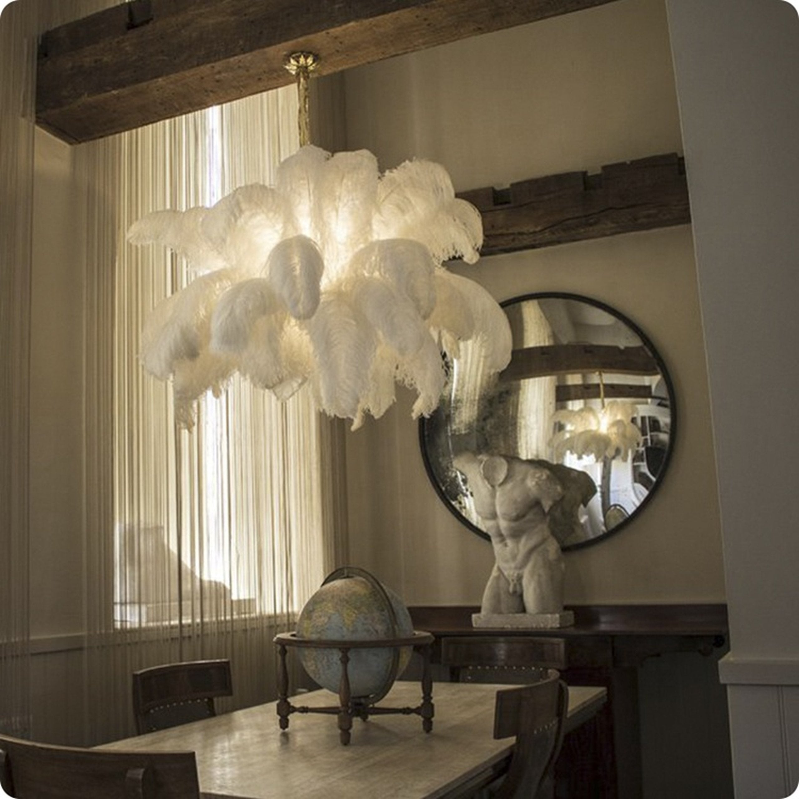Ostrich Feather Chandelier - Letslighting