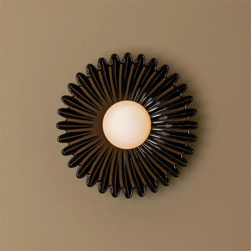 Skyler Unusual Round Marble Glass Wall Lamp
