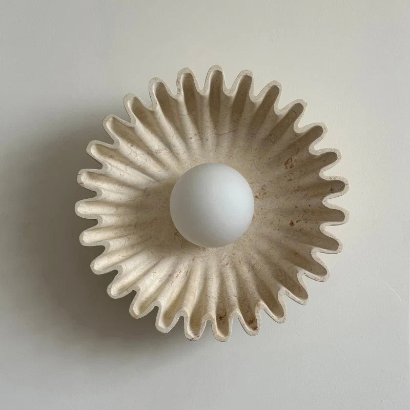 Skyler Unusual Round Marble Glass Wall Lamp