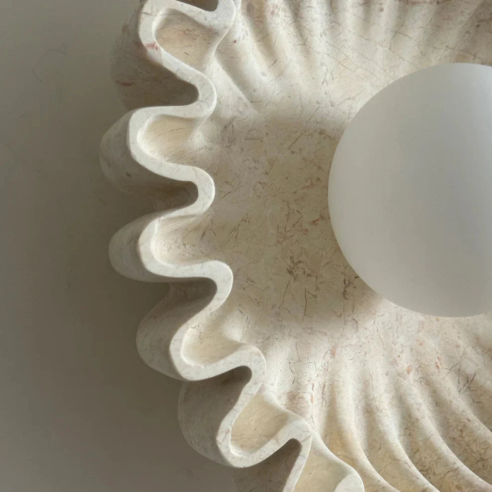 Skyler Unusual Round Marble Glass Wall Lamp