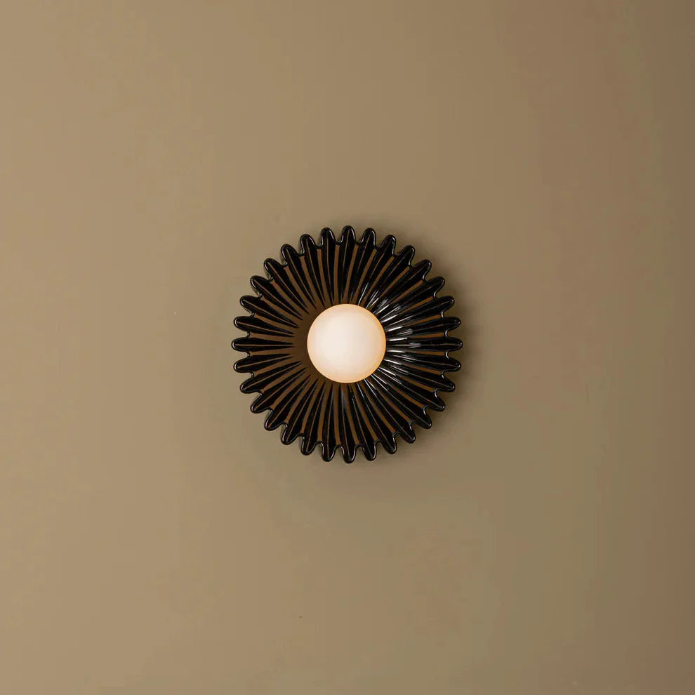 Skyler Unusual Round Marble Glass Wall Lamp