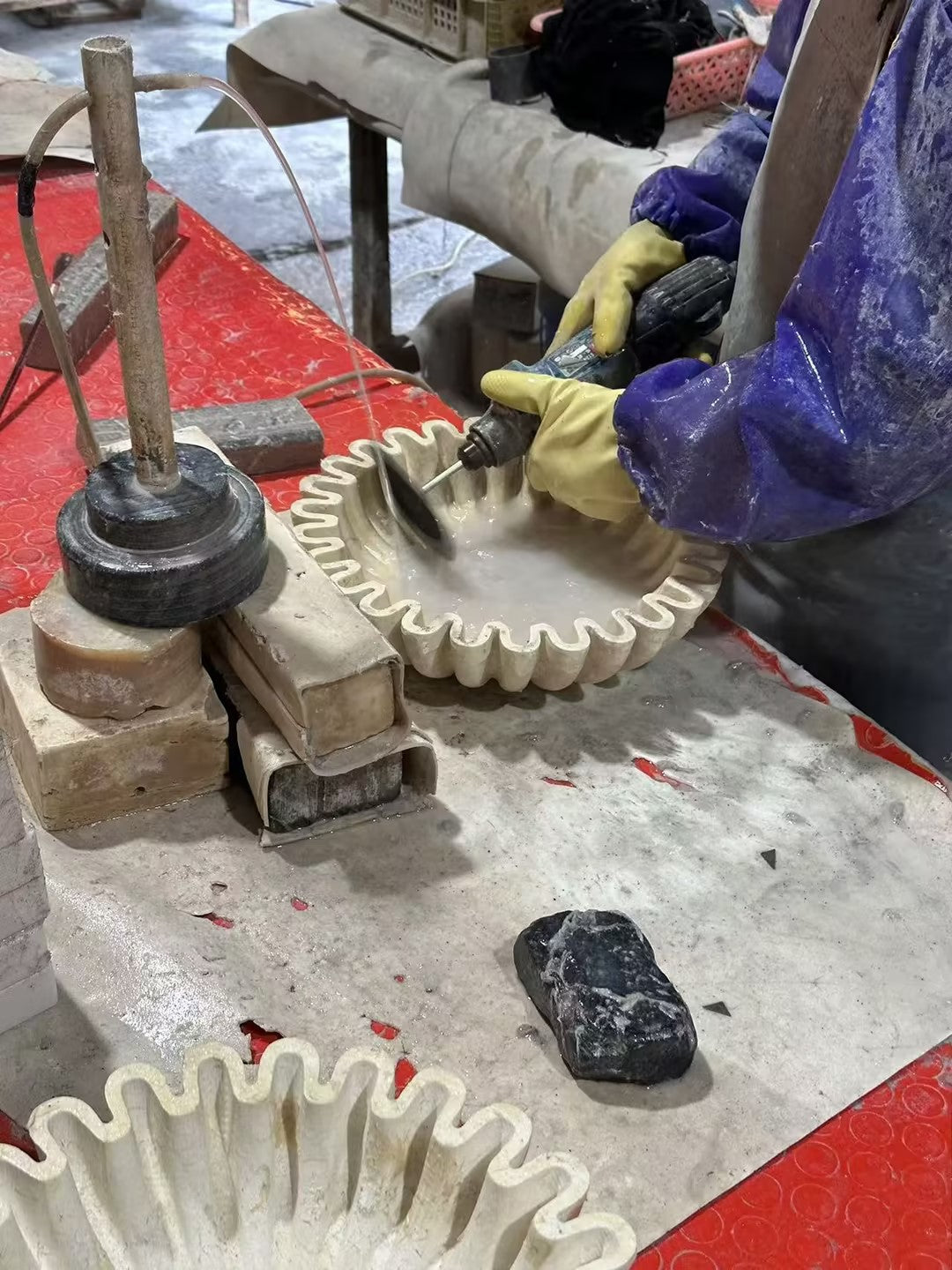 Ivvinen Premium Elegance Marble Glass Wall Lamp - Lamp Copper