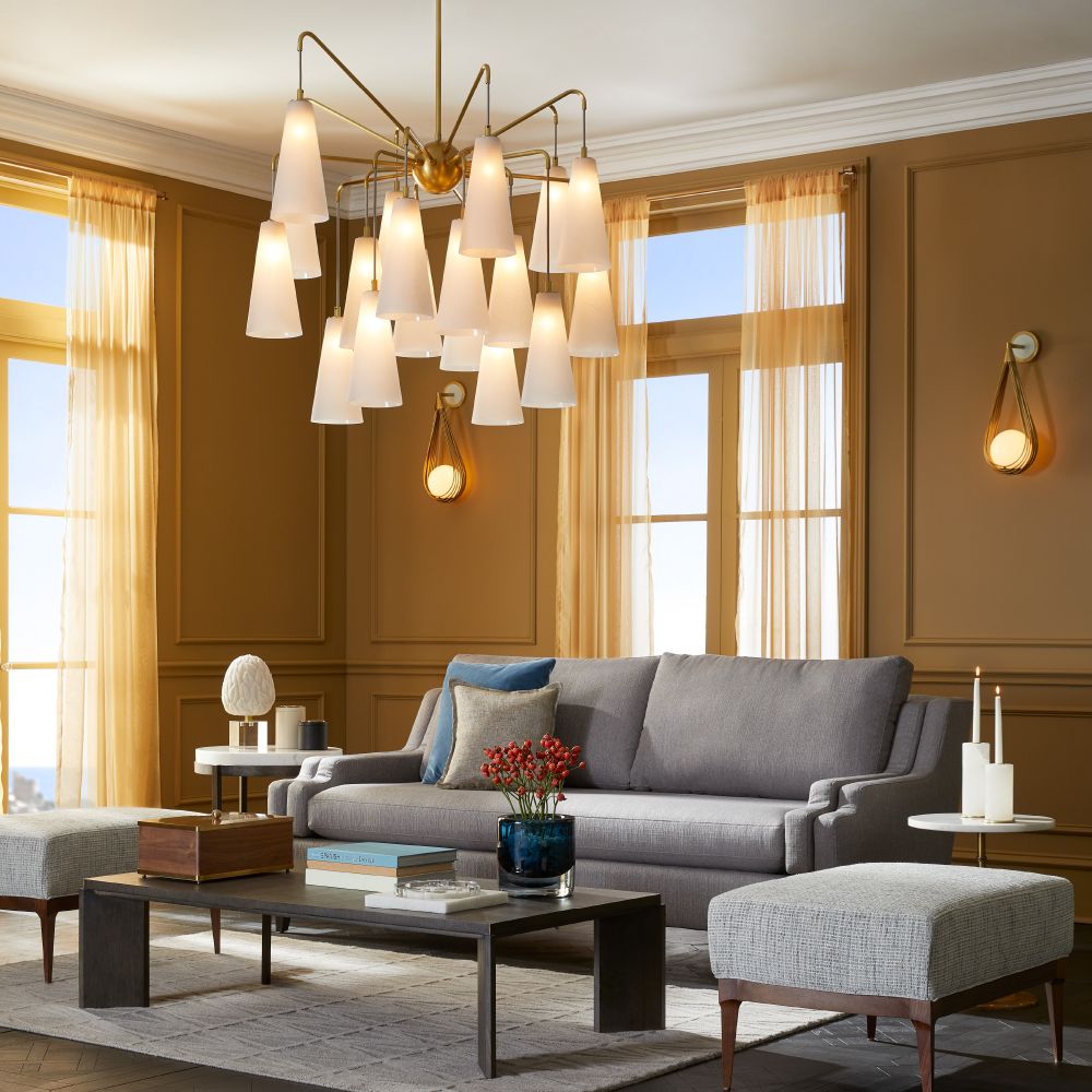 Zemirir Modern Minimalist Brass Glass Wall Lamp - Lamp Copper